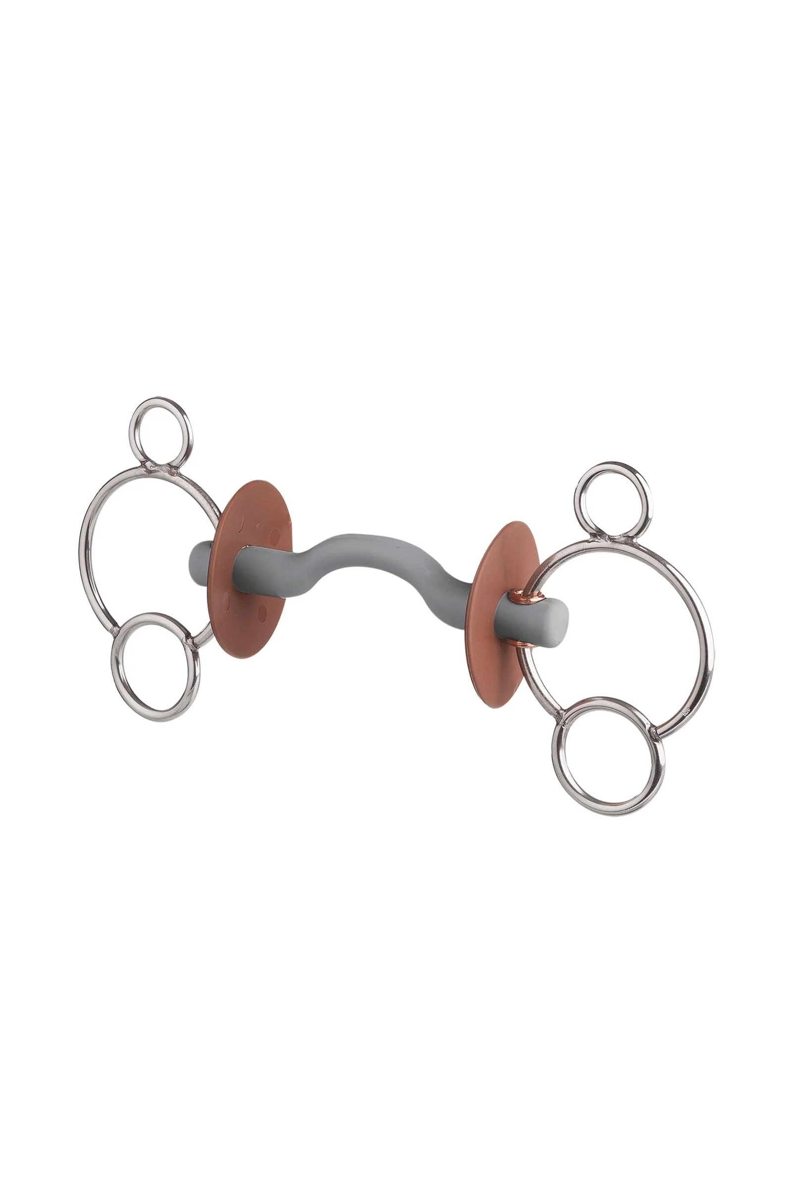 3 Ring Bit, Tongue Port Snaffle, Hard No Color 140 mm