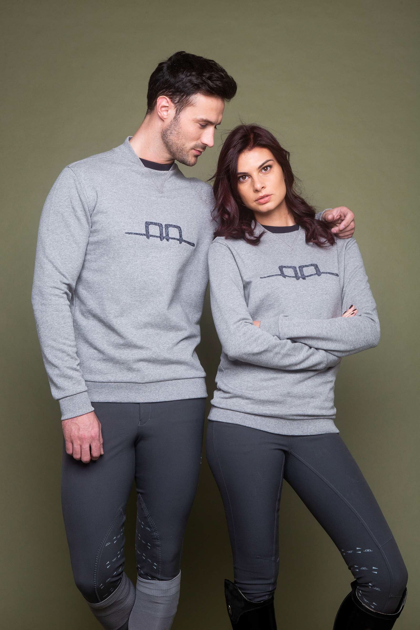 AA Unisex Cotton Sweatshirt Ash Grey M