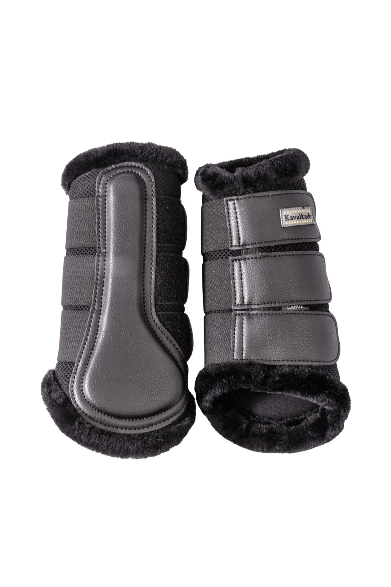 Anatomic Mesh Tendon Boots With Faux Fur Black/Black L
