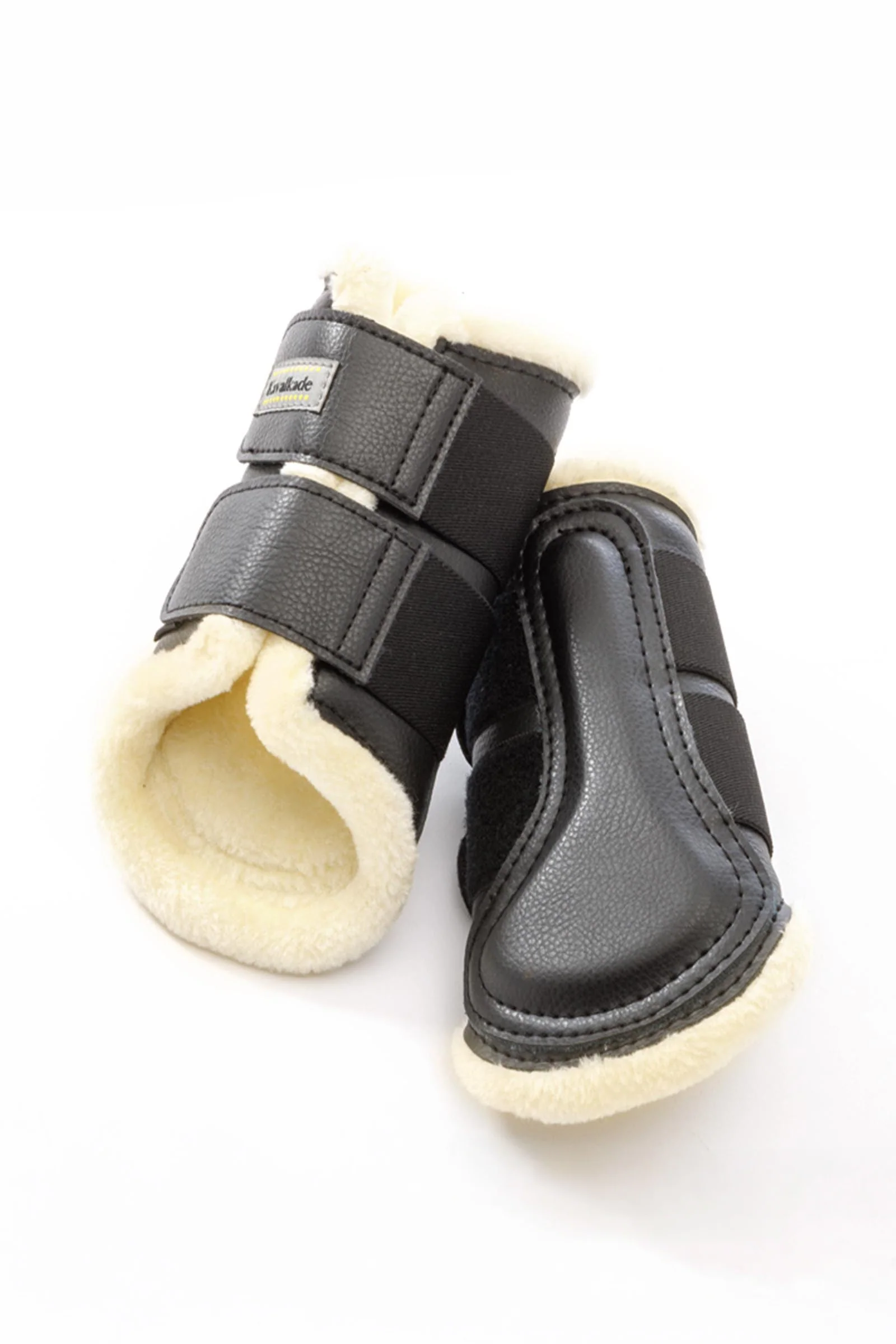 Anatomic Synthetic Leather Boots With Faux Fur Black/Beige L