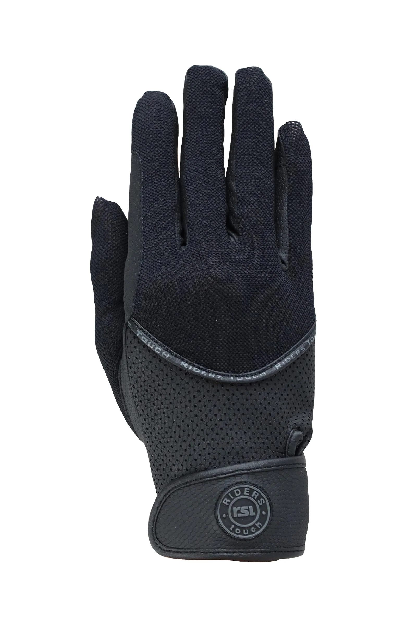 Atlanta Riding Glove With Air Mesh Inserts Black 7