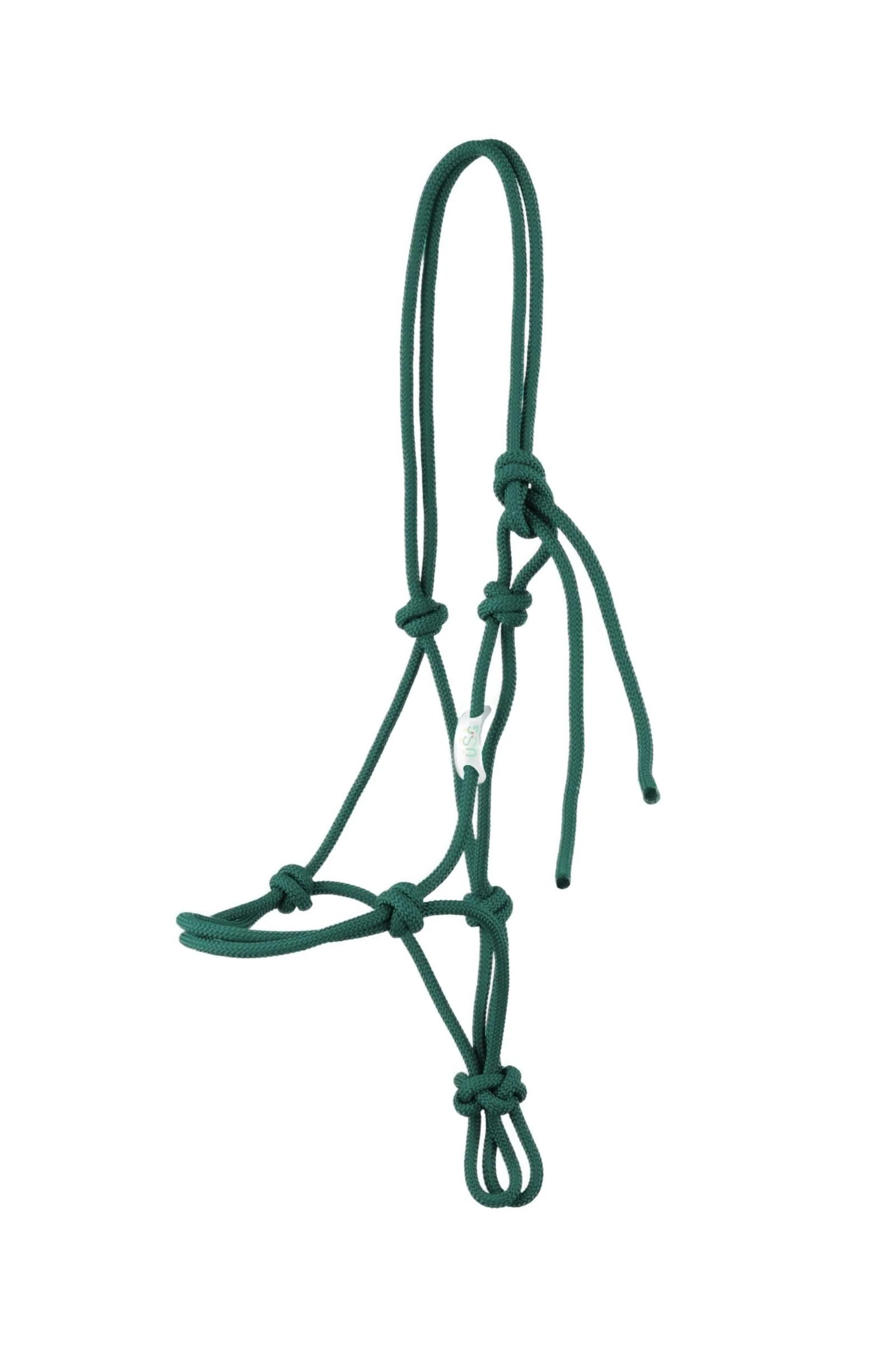 Basic Knotted Rope Halter Dark Green C-F