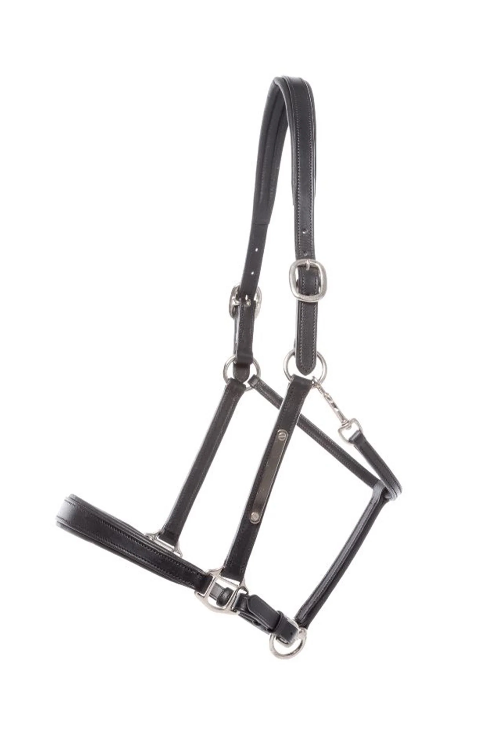 Bennet Leather Halter Black/Silver F