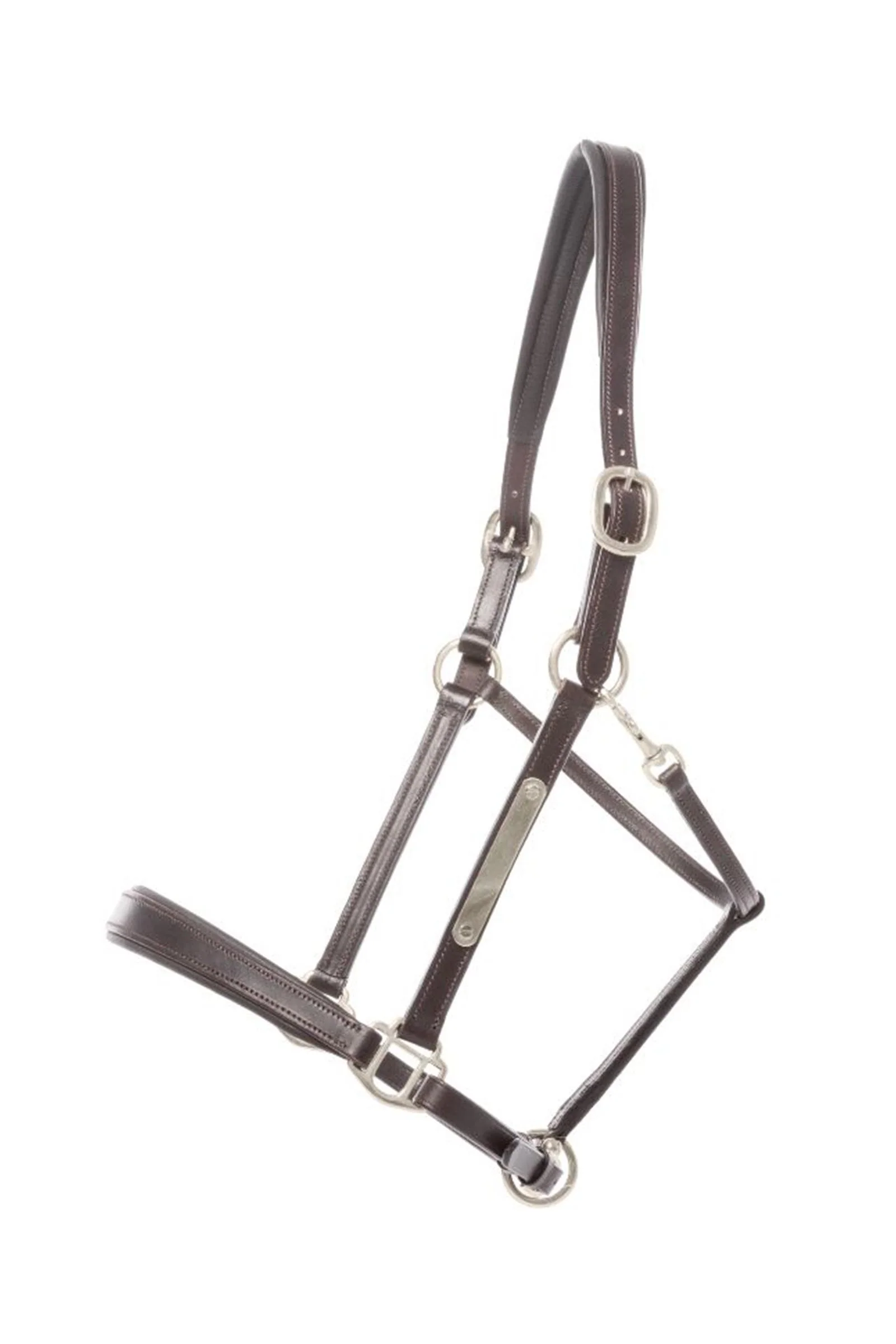 Bennet Leather Halter Brown/Silver PII