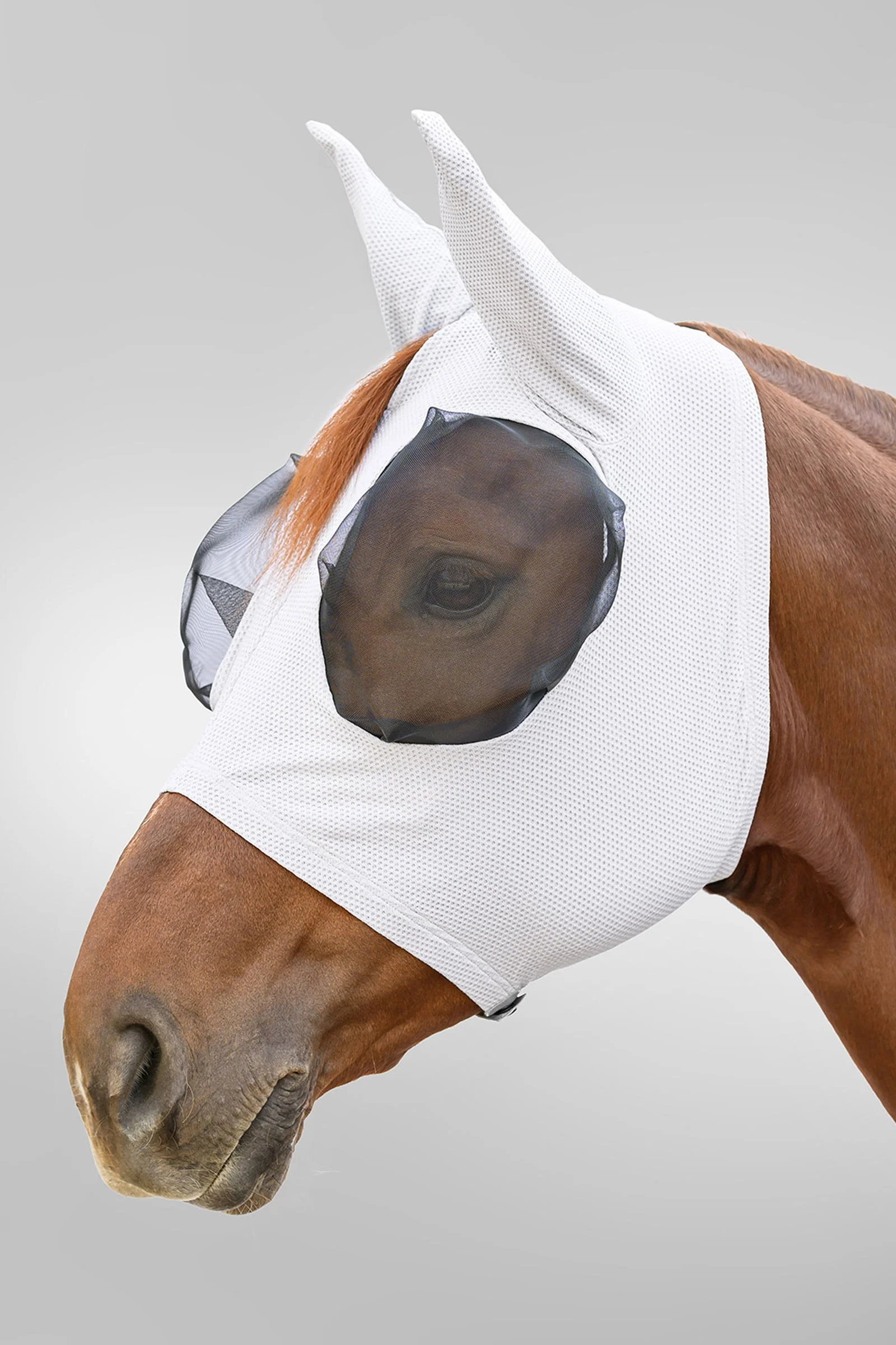 Breath Puck Fly Mask With UV-Protection Silver Grey X-Full