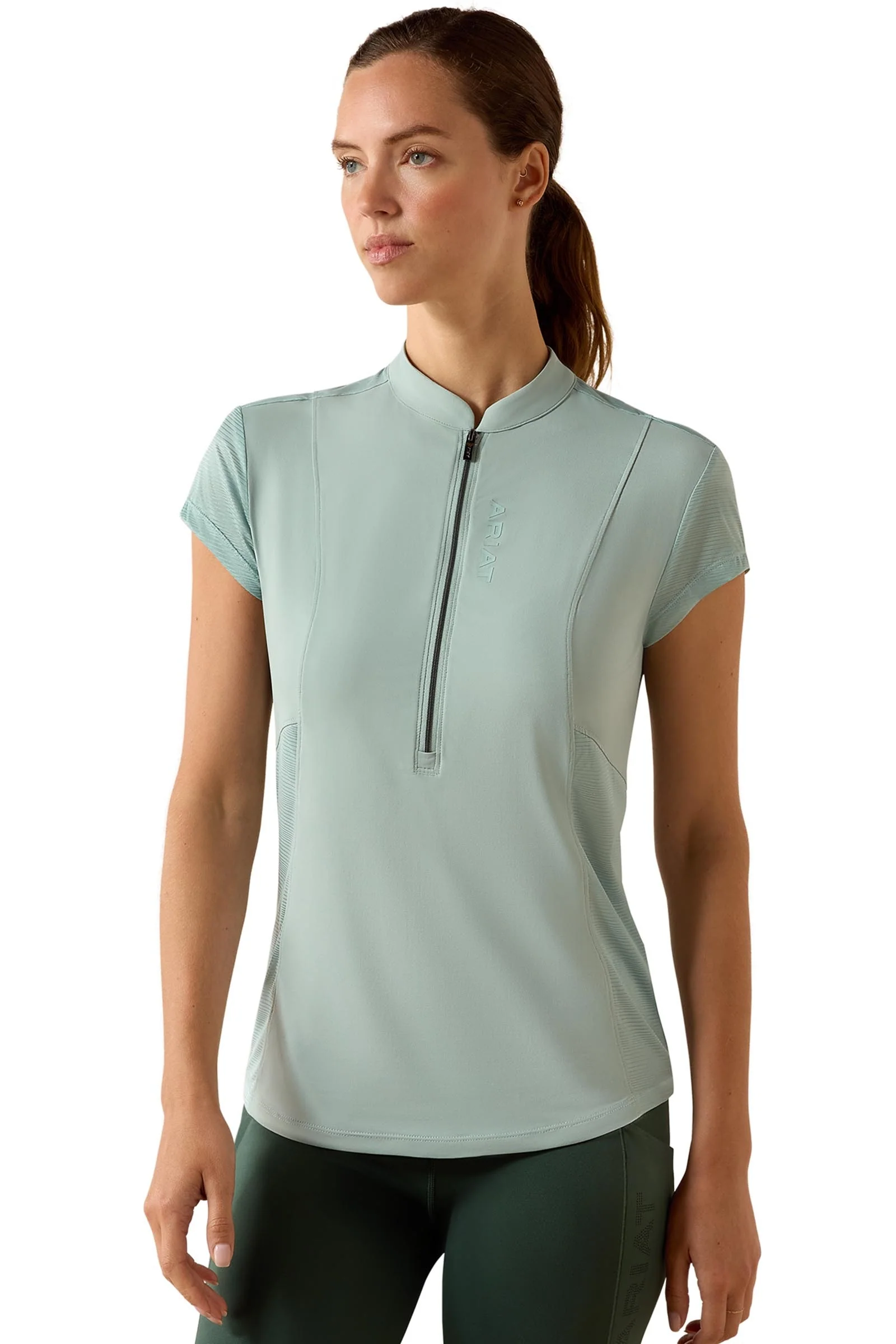 Breathe Women's Baselayer With 1/2 Zip Blue Surf M