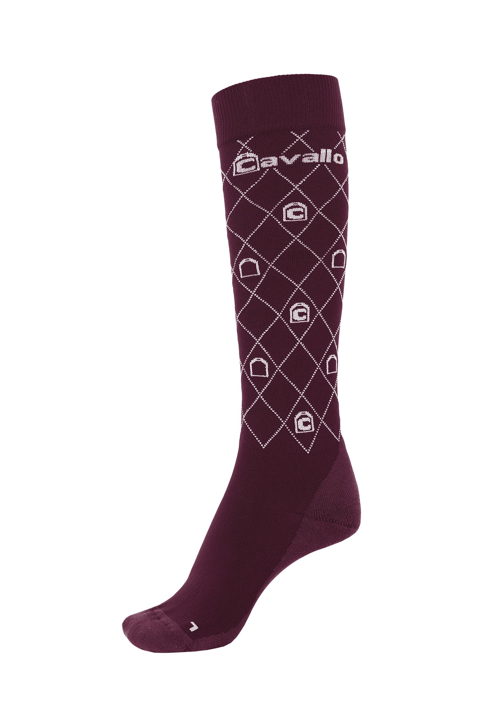 CAVALSURA Riding Socks Wine Red 3