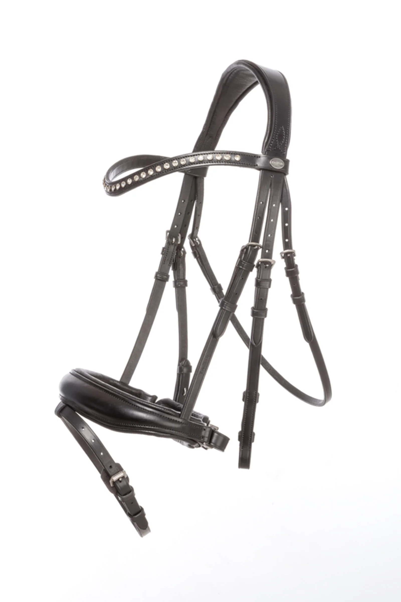 Charlotte Dressage Bridle Crank Noseband Black P