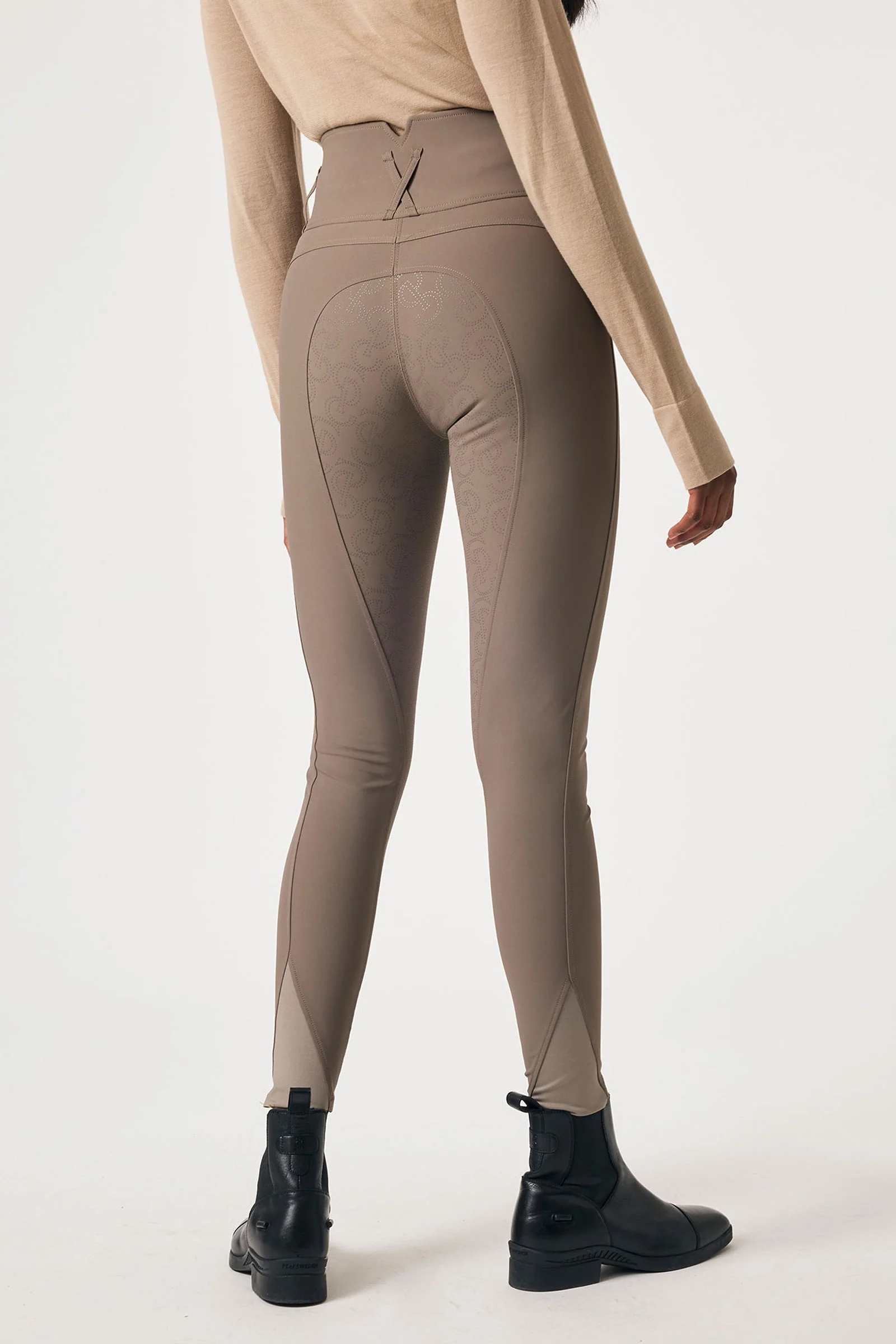 Charlotte Women´s High Waist Full Grip Breeches Dark Truffle 8