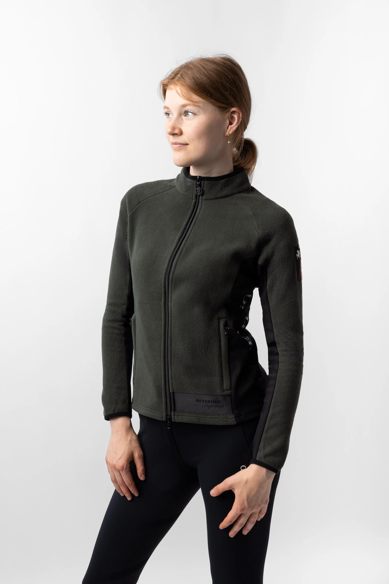 Cleo Women's Stretch Fleece Riding Riding Jacket Climbing Ivy Green 8