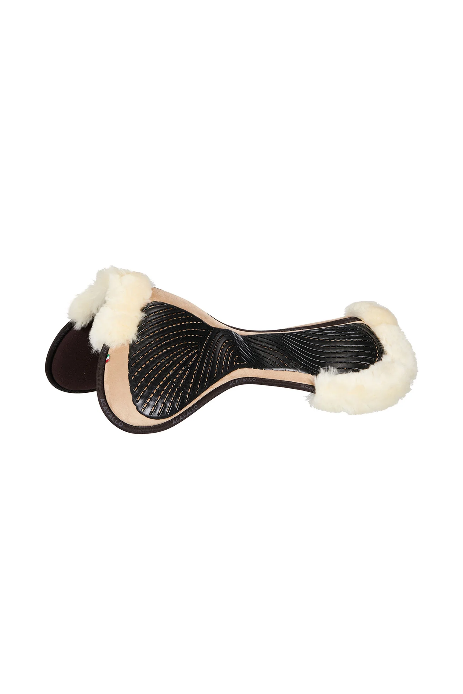 Close Contact Gel & Memory Foam Half Pad with Sheepskin Light Brown/ Natural One Size