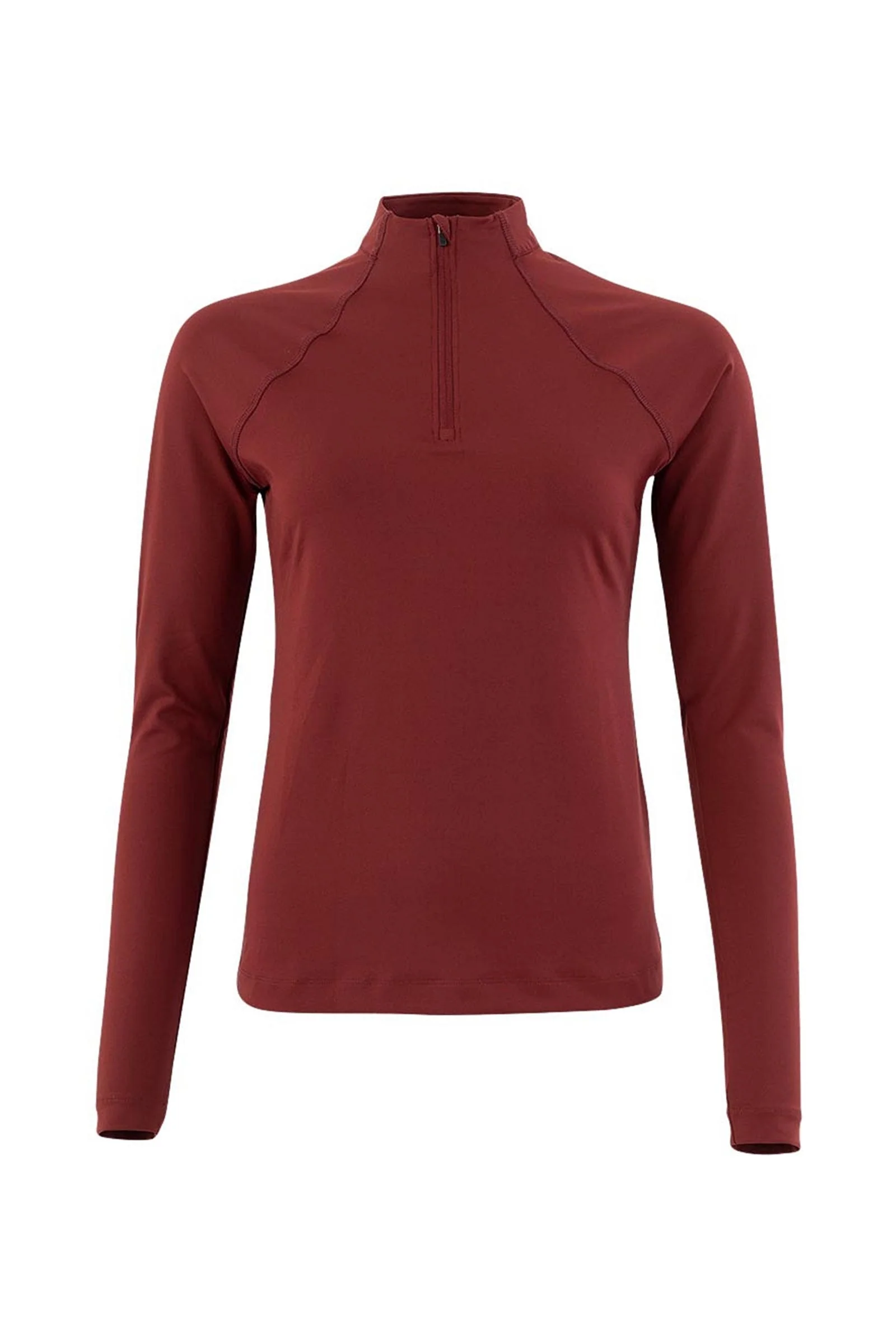 CLX Women´s Long-sleeve Zip-Up Shirt Carbernet S