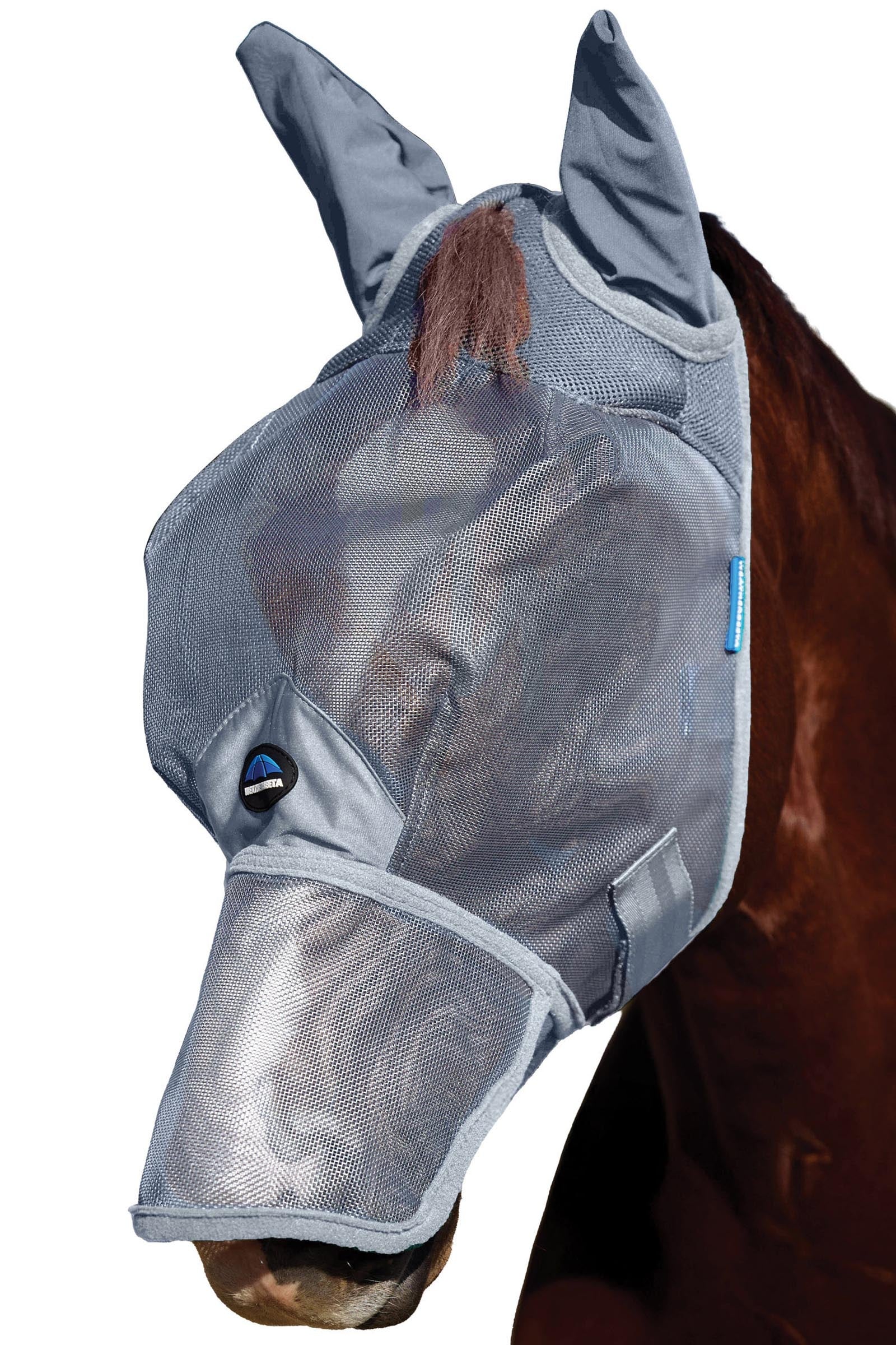 Comfitec Durable Mesh Fly Mask With Ears & Nose Grey L