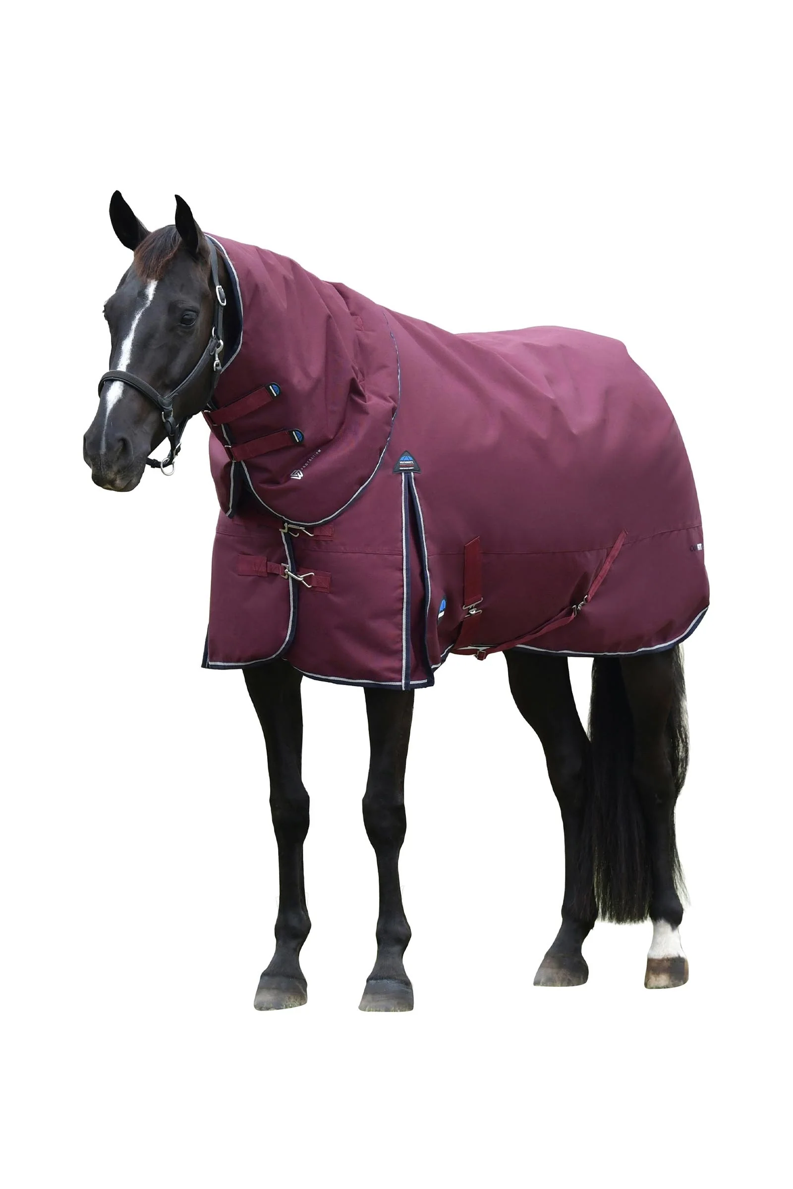Comfitec Essential Turnout Detach-a-Neck, 50 g Burgundy/Navy 155