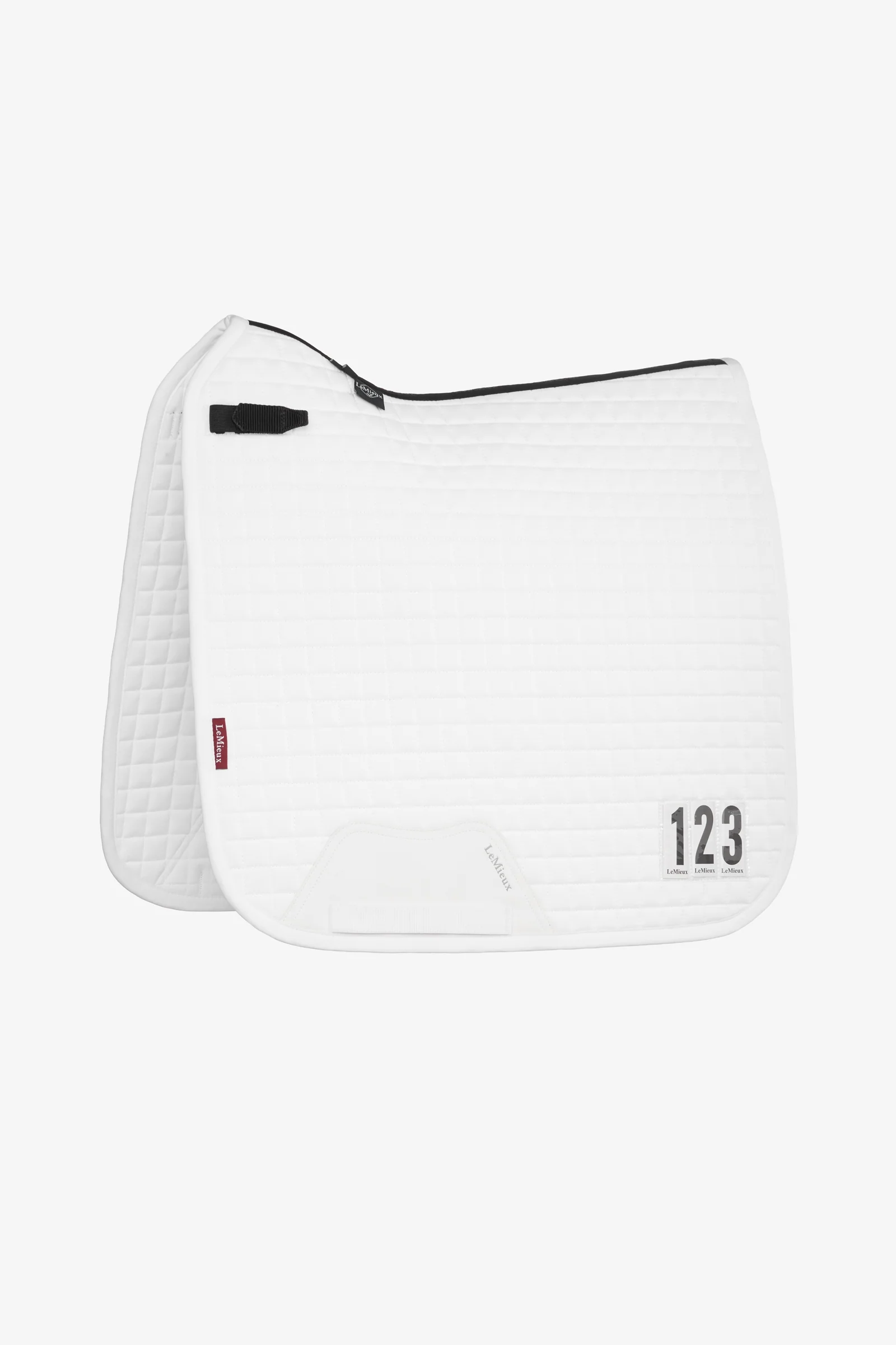 Cotton Dressage Competition Square Saddle Pad White F