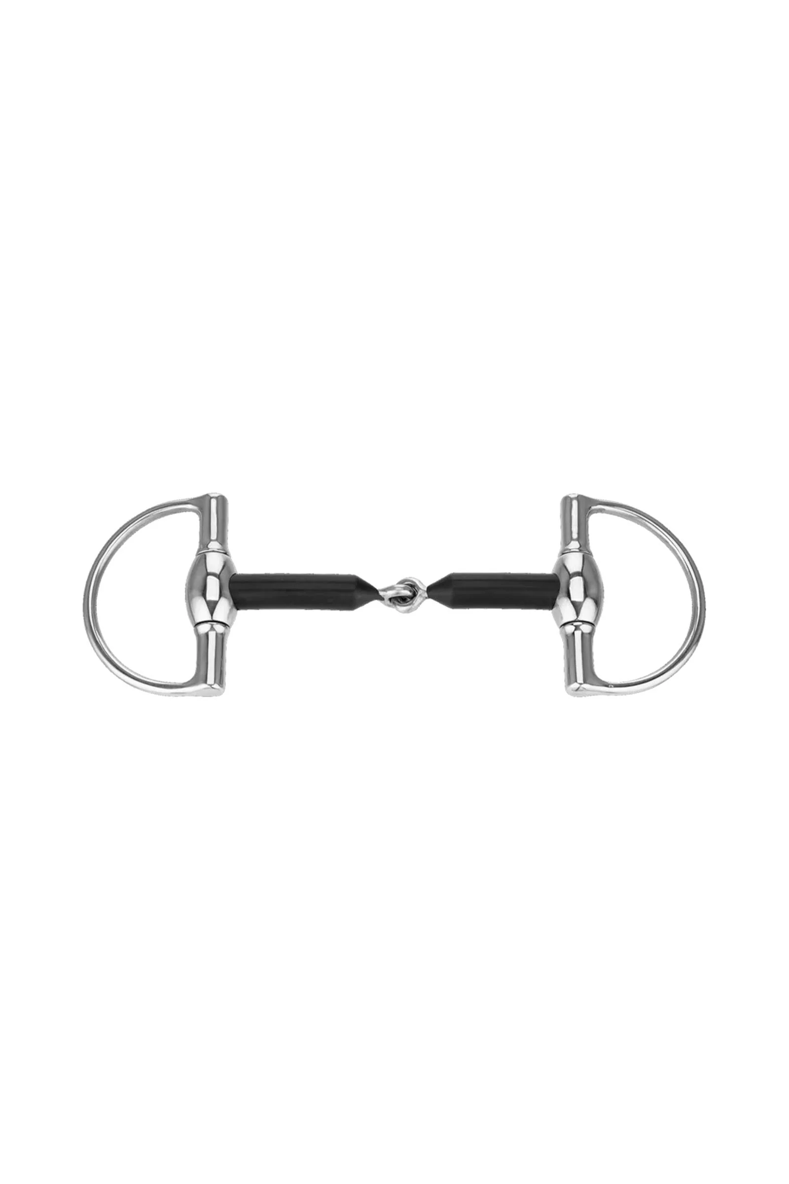 D-Ring Snaffle Bit Hardcarbon, Single Jt. 16mm, Stainless St. Metall 125 mm