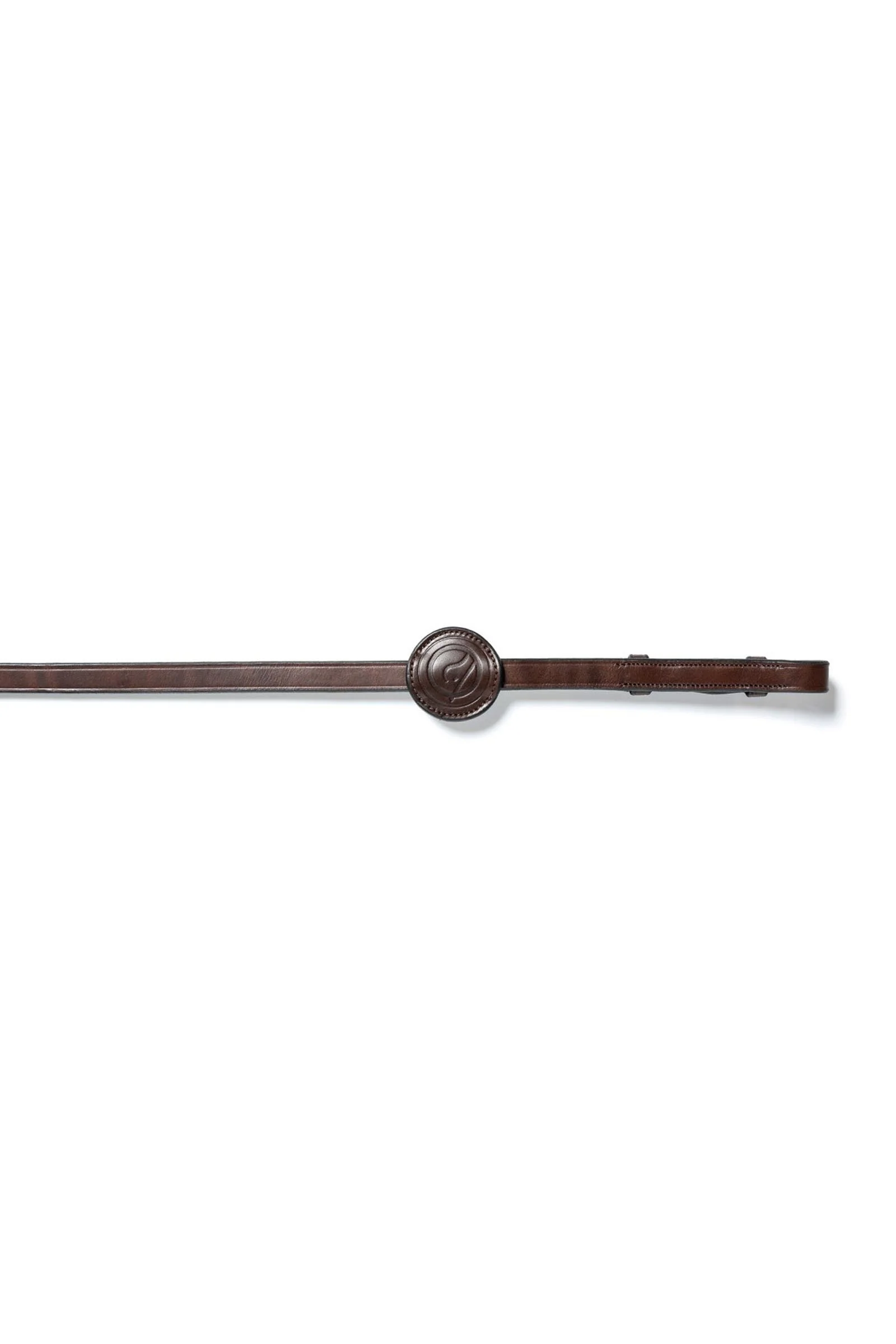 Deauville 5/8inch Web Reins With 9 Stops Brown/Silver F