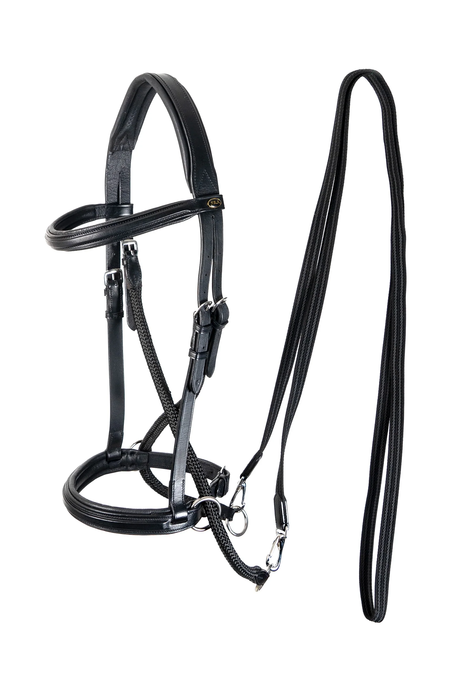 Dietsji Bitless Bridle With Reins (System 5) Black P