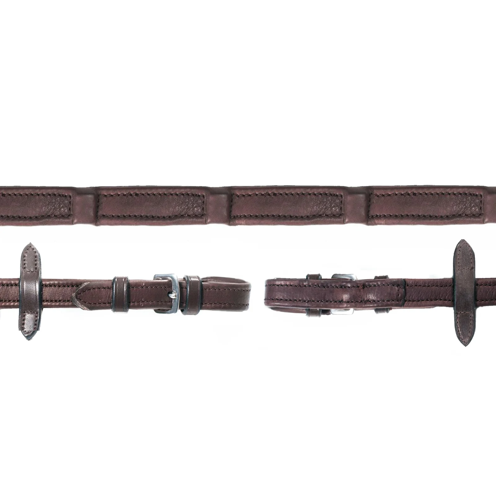 Durasoft Reins Dark Brown/Silver F