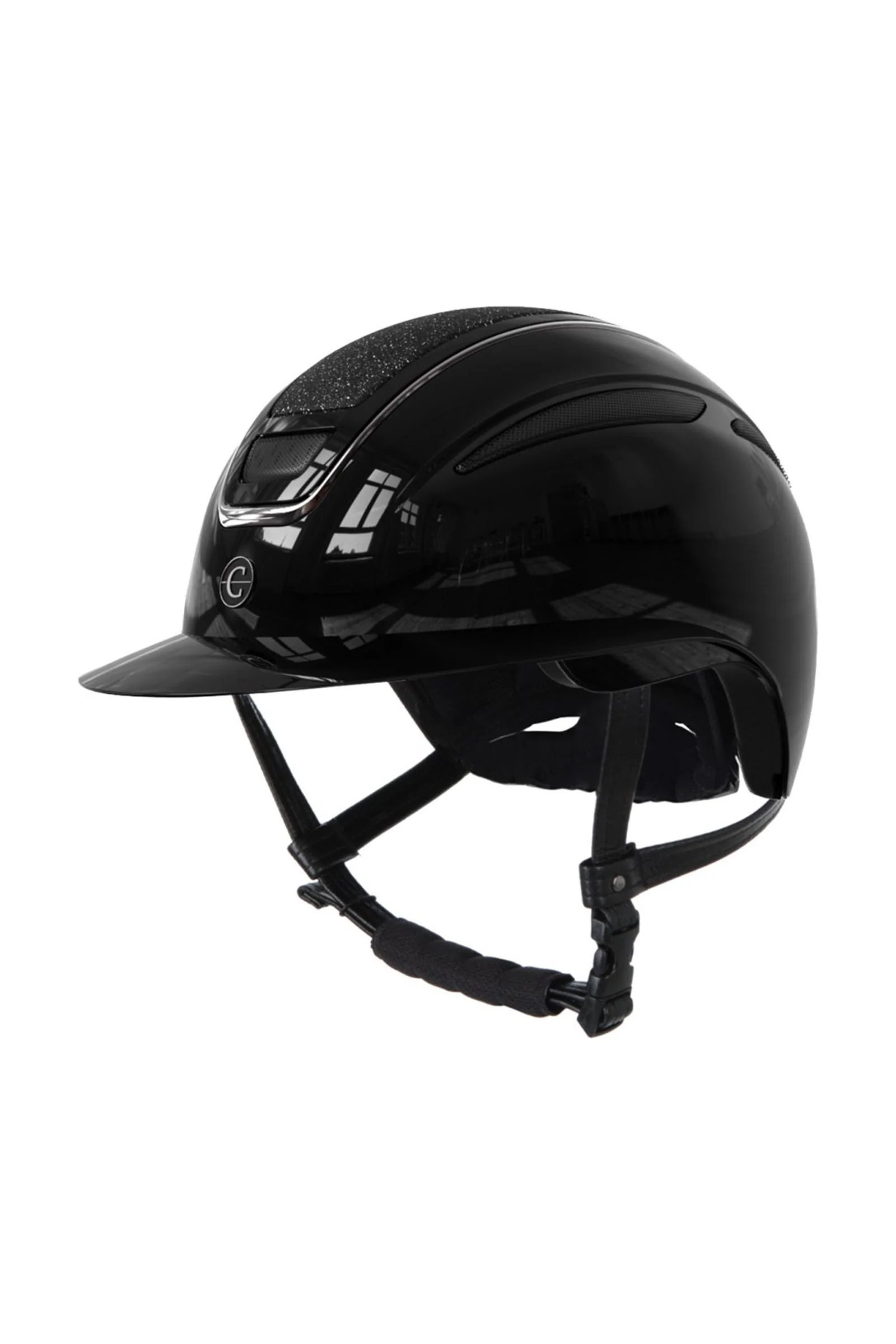 Elite Polo Riding Helmet Lacquer Black L