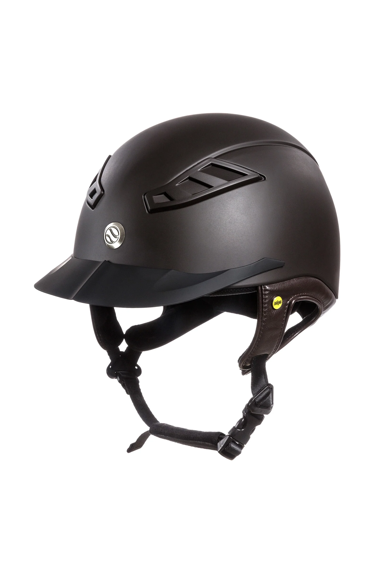 EQ3 MIPS Lynx Smooth Top Riding Helmet Brown M