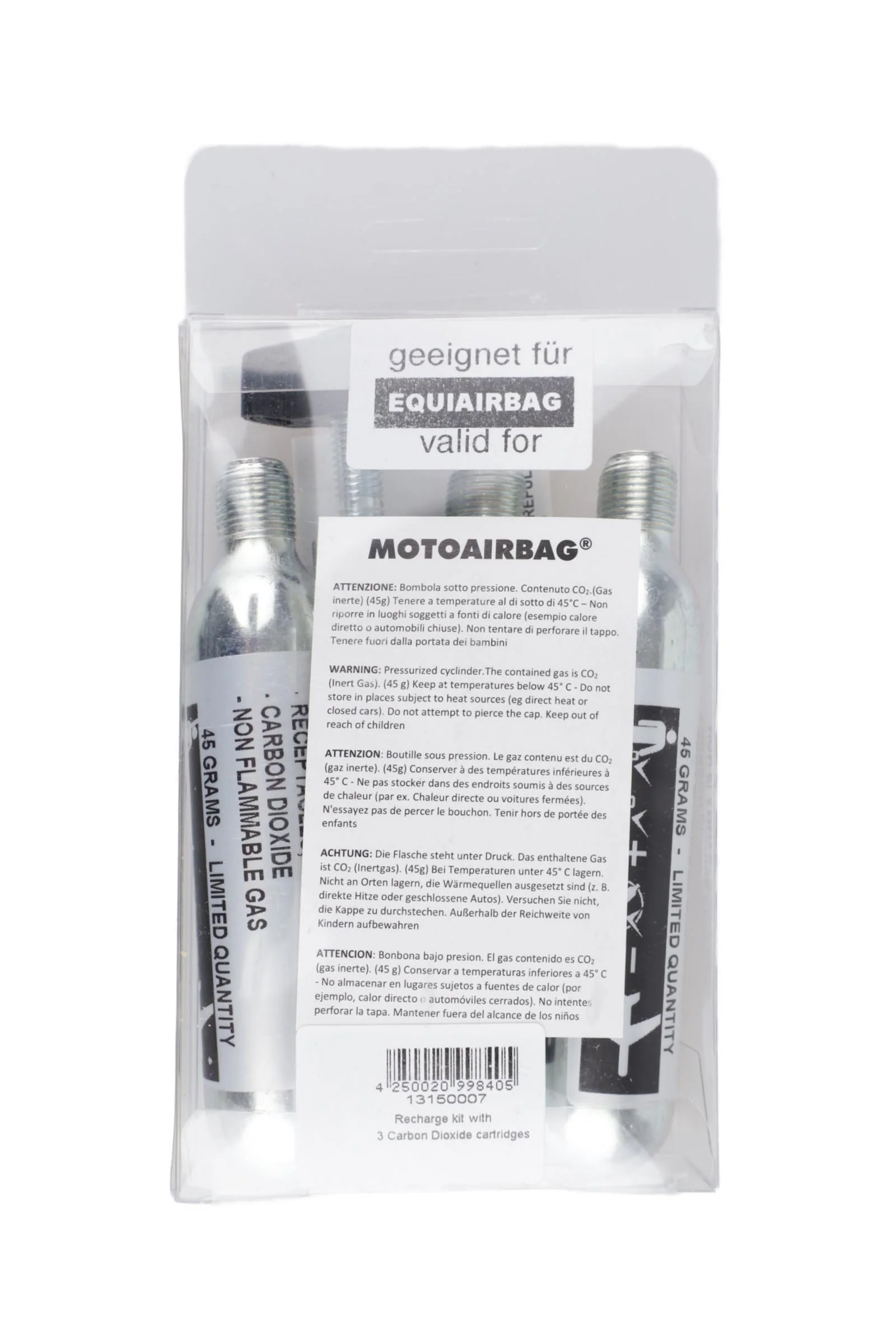 EquiAirbag® Recharge Kit (Incl. 3 Catridges, Tool & Manual) Silver One Size