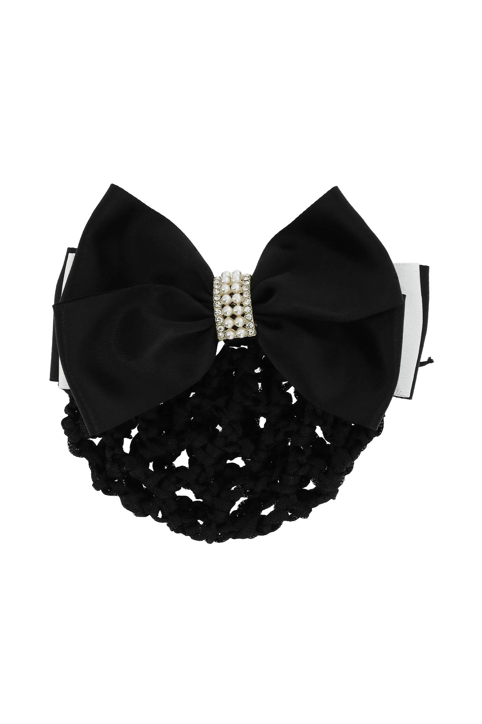 EQUITHÈME Perle Hairnet With Clip Black/White One Size