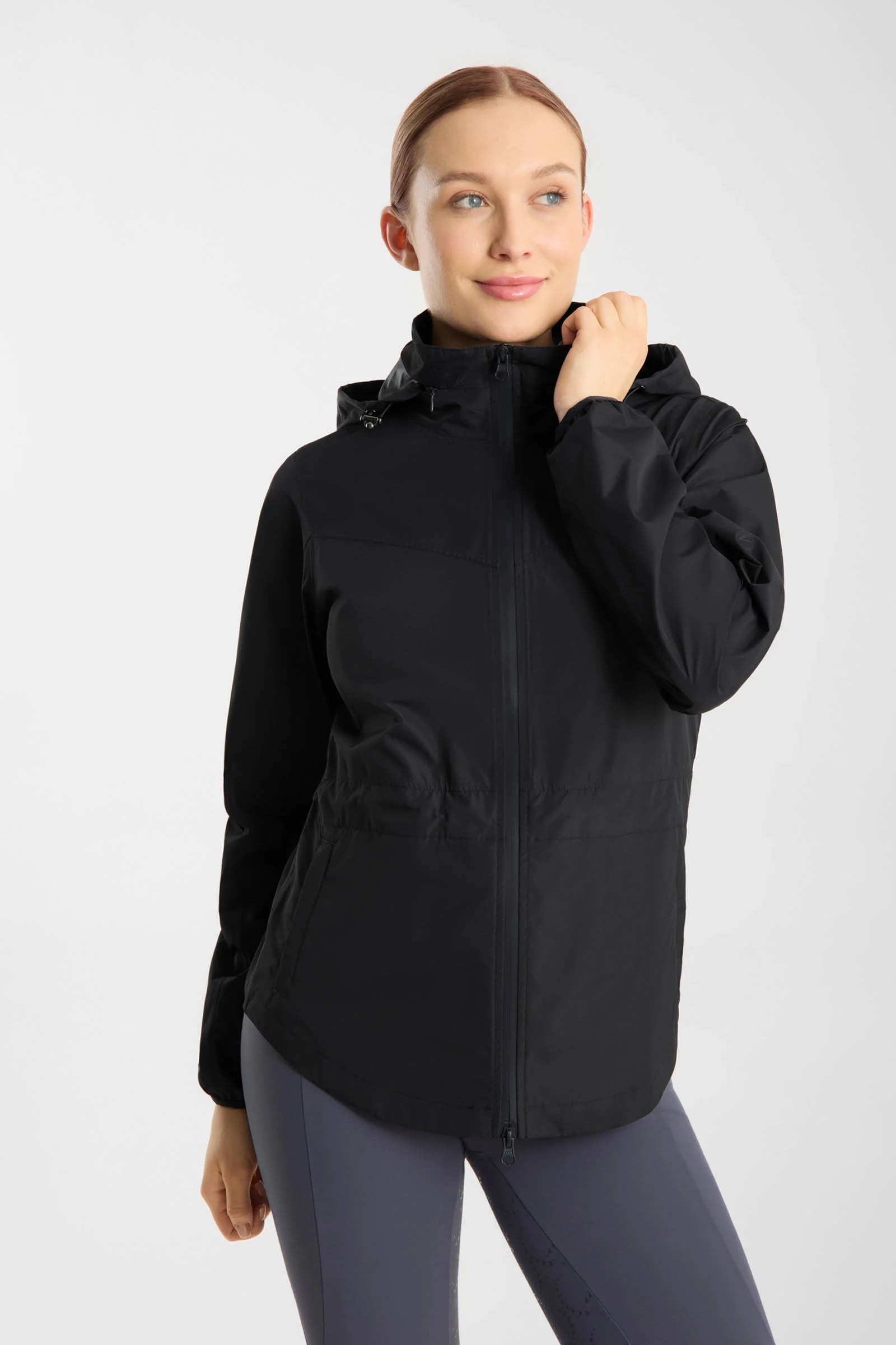Fiora Women's Lightweight Waterproof Riding Jacket Dark Navy 14