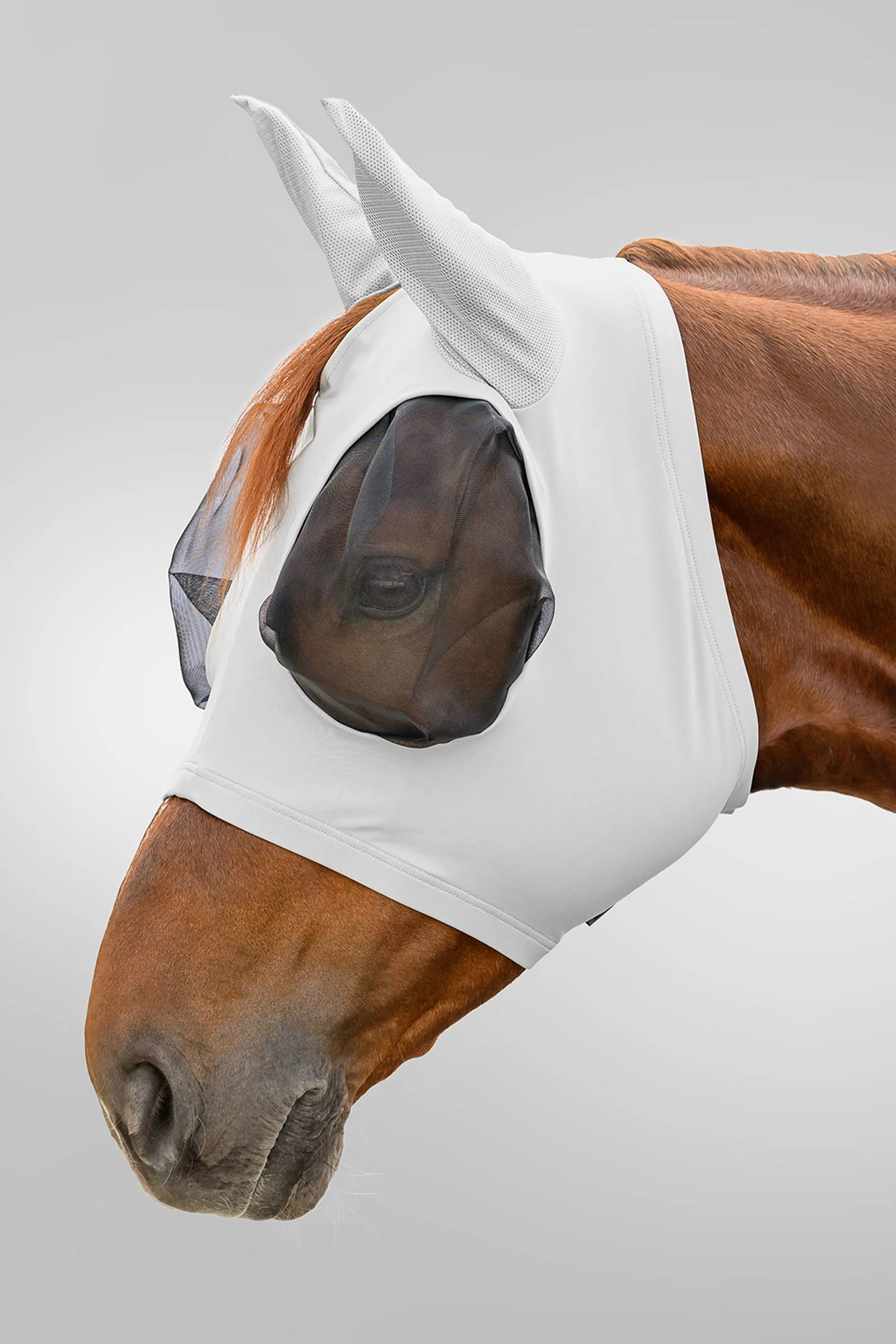 Flex Puck Fly Mask With UV-Protection Silver Grey C