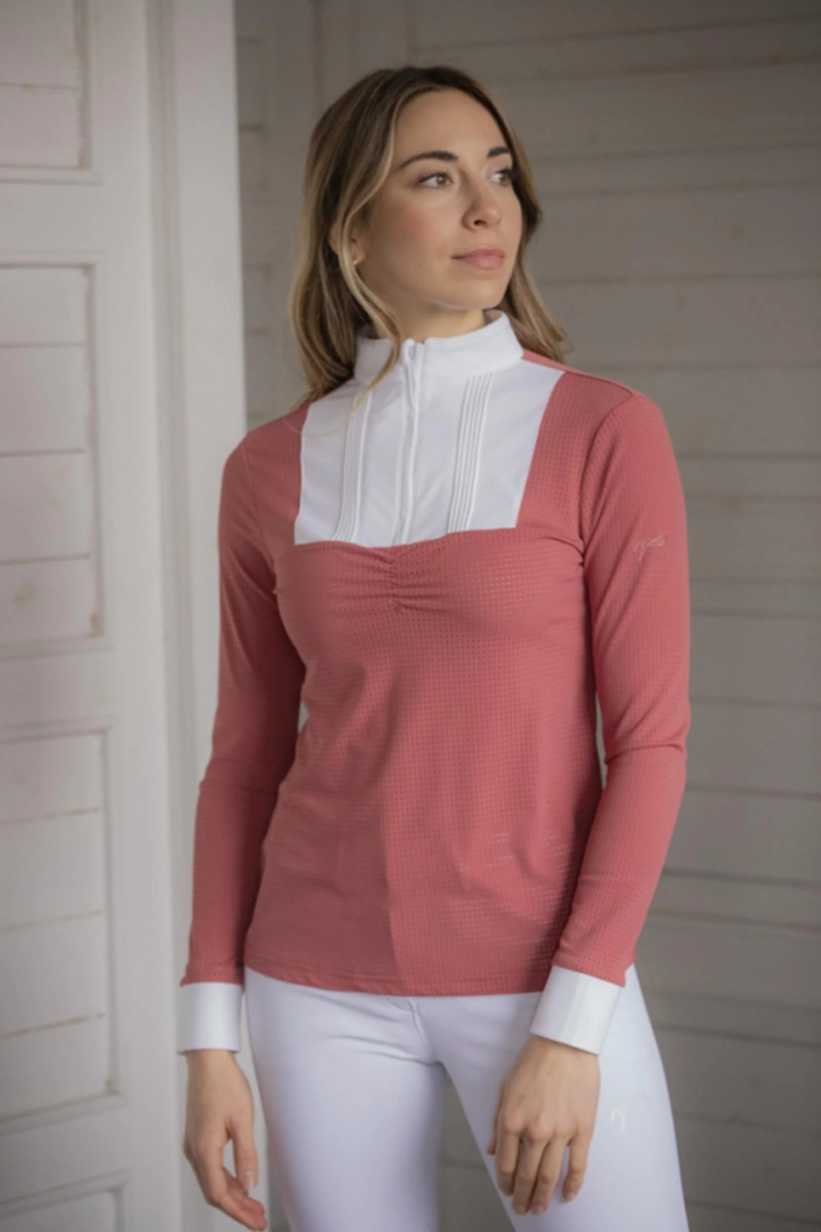 Florence Women´s Long-Sleeve Show Polo Shirt Terracotta M