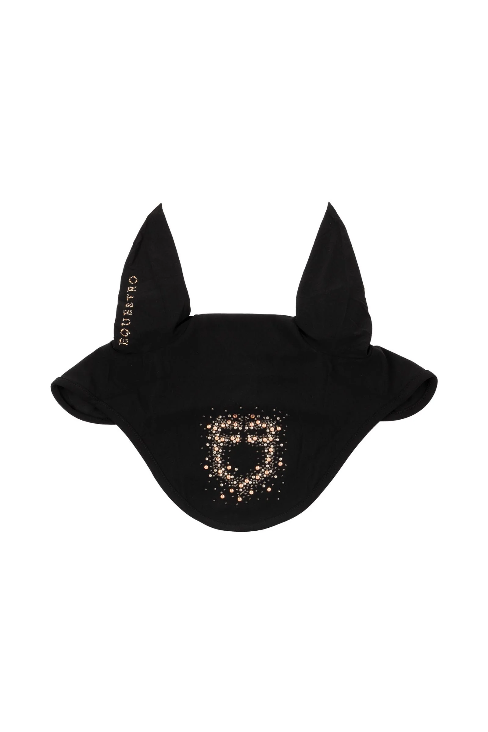 Fly Veil in Technical Fabric With Rhinestone Logo Black P