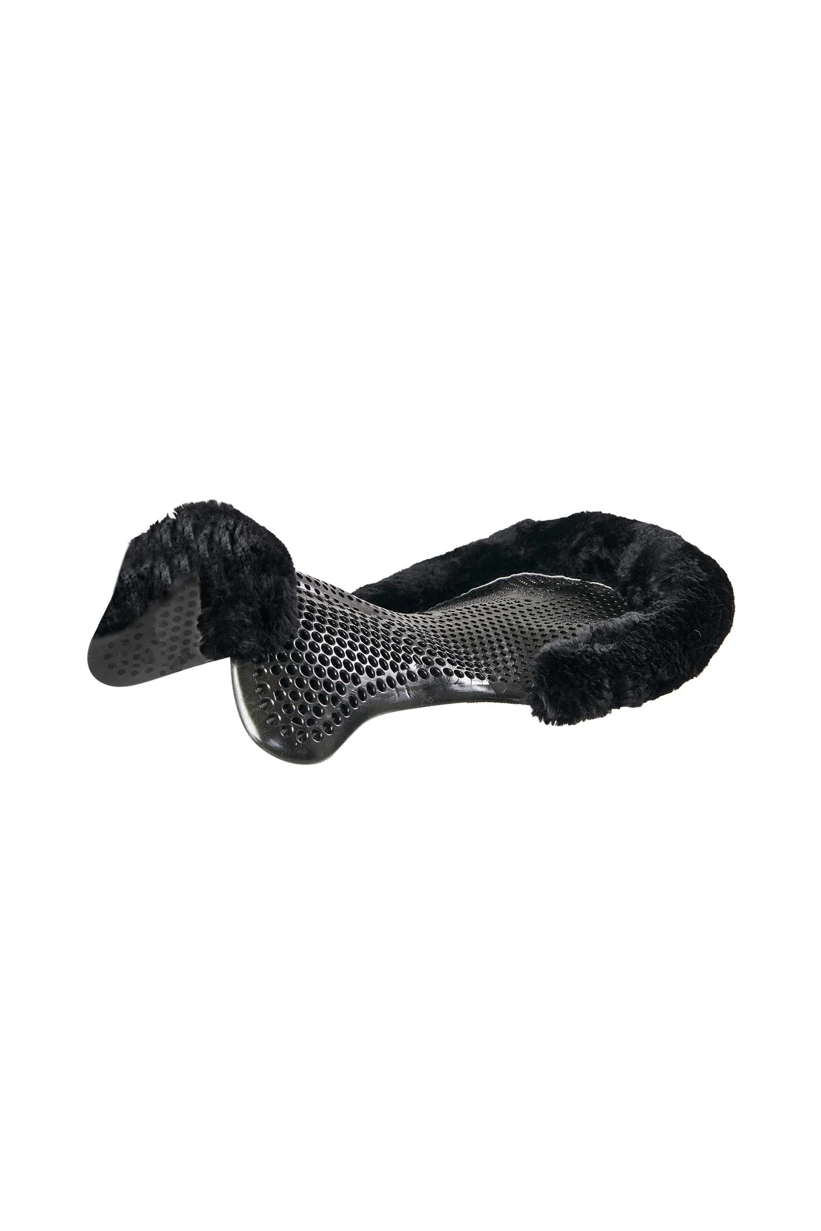 Gel Non Slip Classic With Sheepskin Cut-Out Front Riser Black/Black One Size