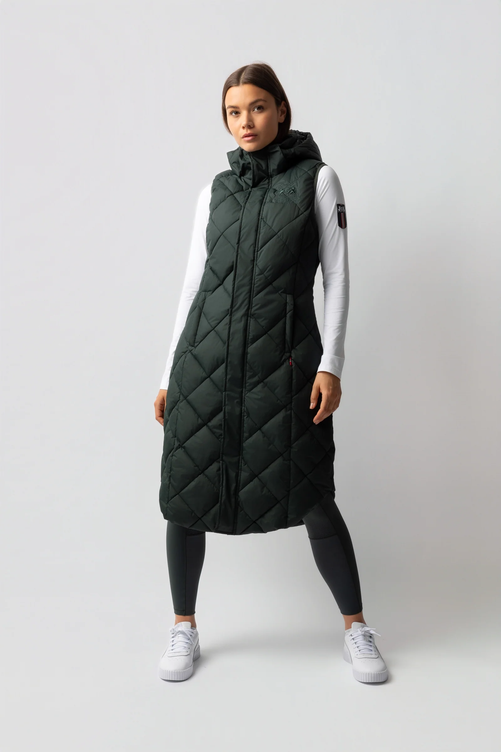 Gem Women´s Long Padded Riding Vest Scarab green 10