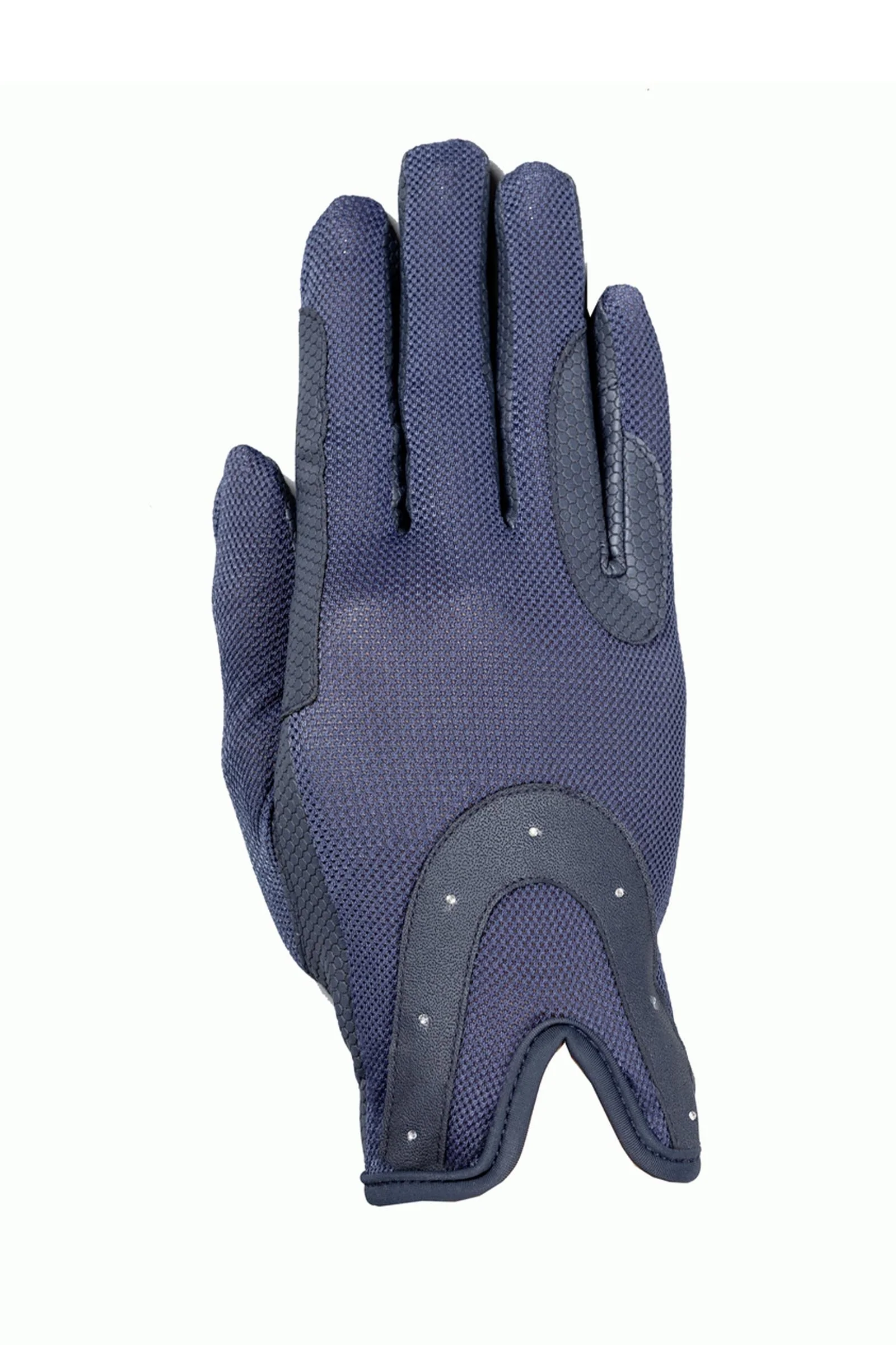GOOD LUCK Riding Gloves With Mesh Upper Navy/Navy L
