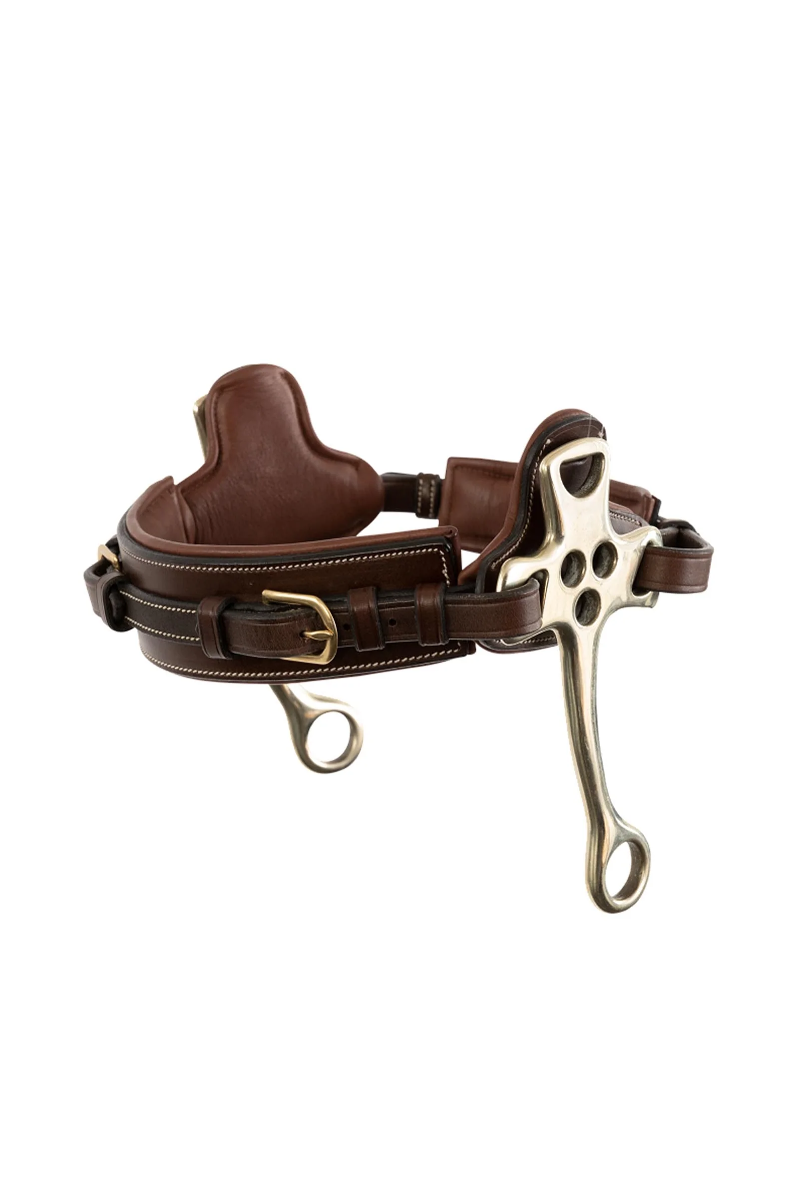 Hackamore Noseband with Cheeks 16 Cm Brown/Gold C