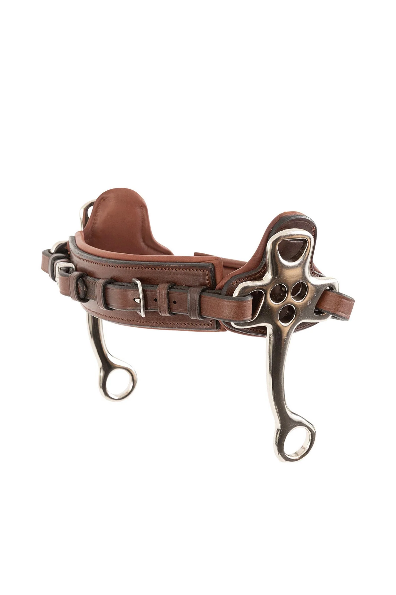Hackamore Noseband with Cheeks 16 Cm Brown/Silver F
