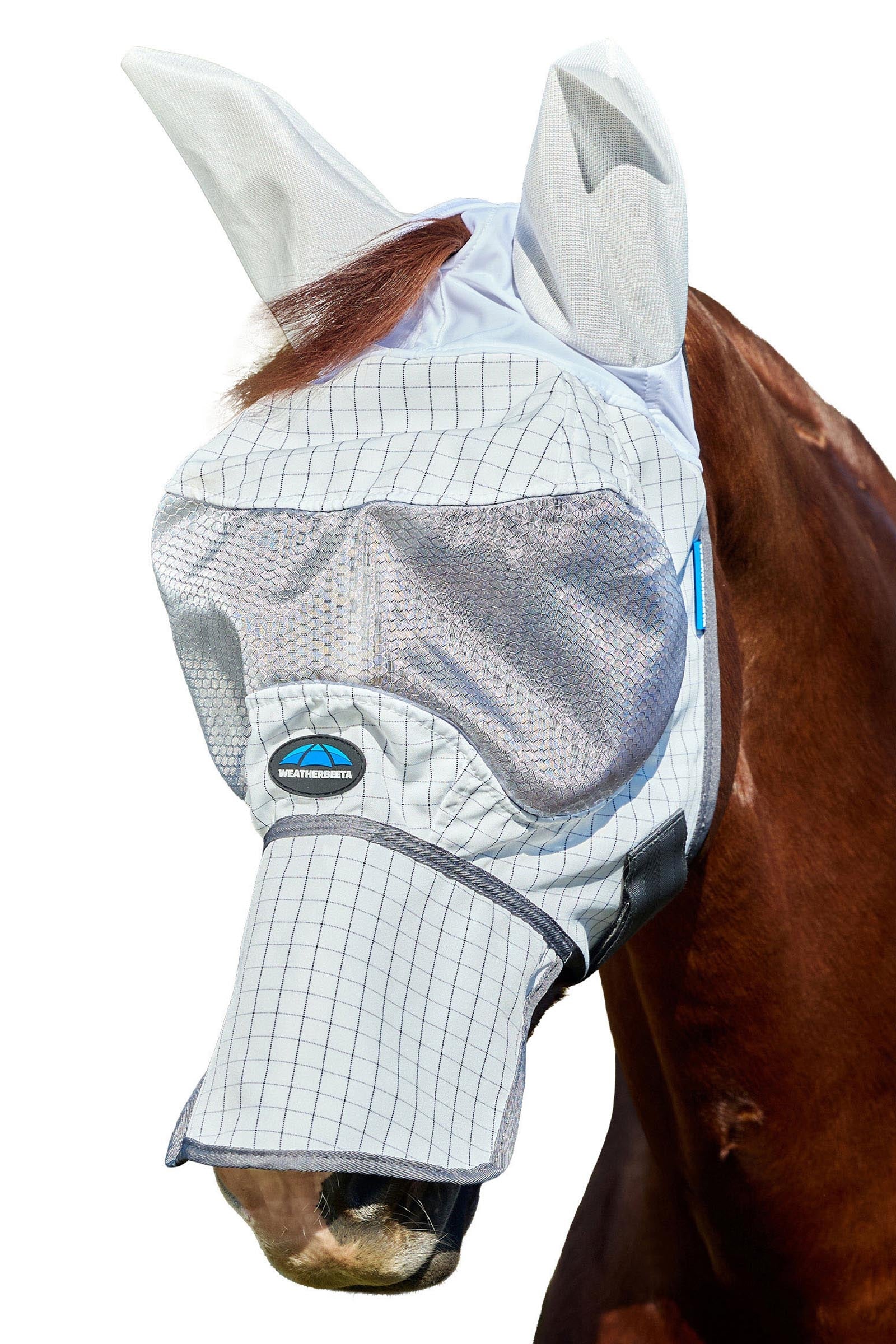 Hybrid Fly Mask White/Charcoal S