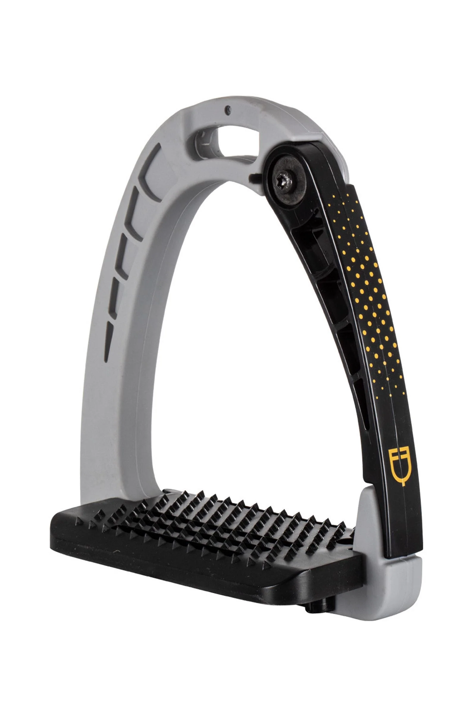 Junior Stirrups Side Opening and Wide Tread Grey One Size