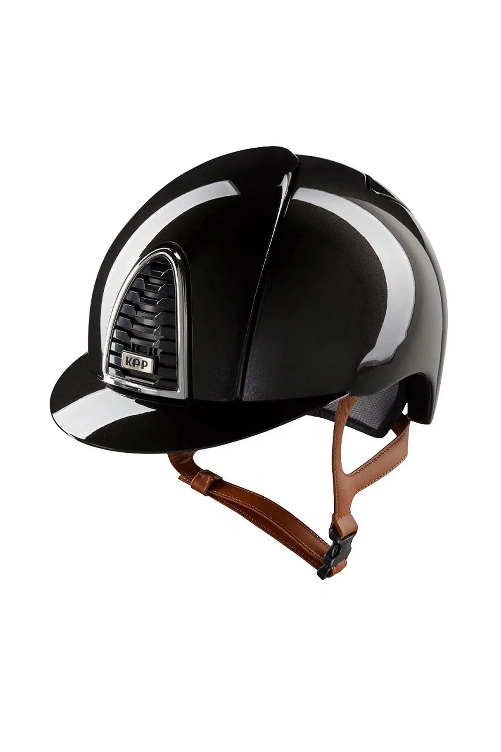 KEP Cromo 2.0 Shine/Beige Polo Riding Helmet, App Compatible Black/Beige 051-x-058