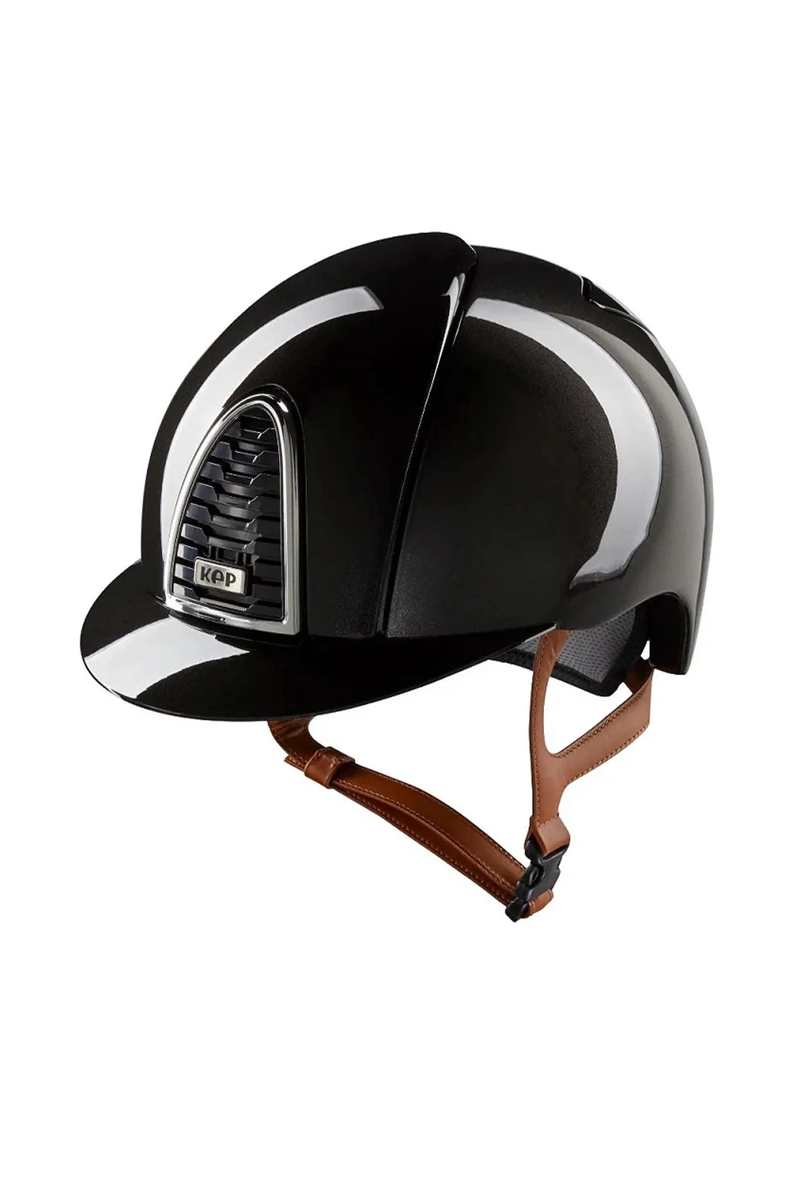 KEP Cromo 2.0 Shine/Beige Riding Helmet With Extra Visor, App Compatible Black/Beige 051-x-058