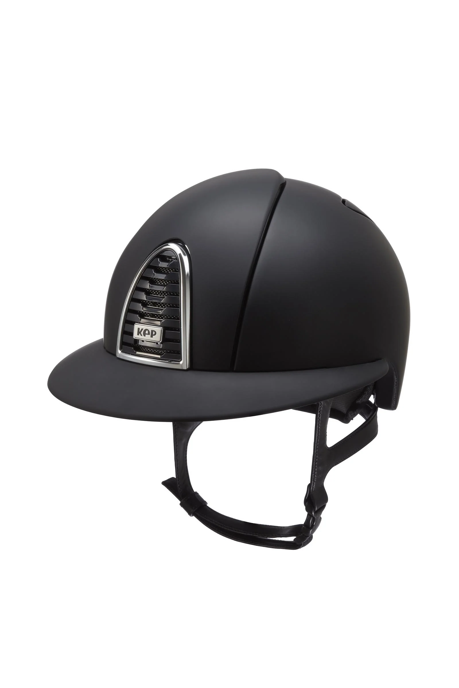 KEP Cromo 2.0 Textile/Raw Polo Riding Helmet With Extra Visor, App Compatible Black 051-x-058