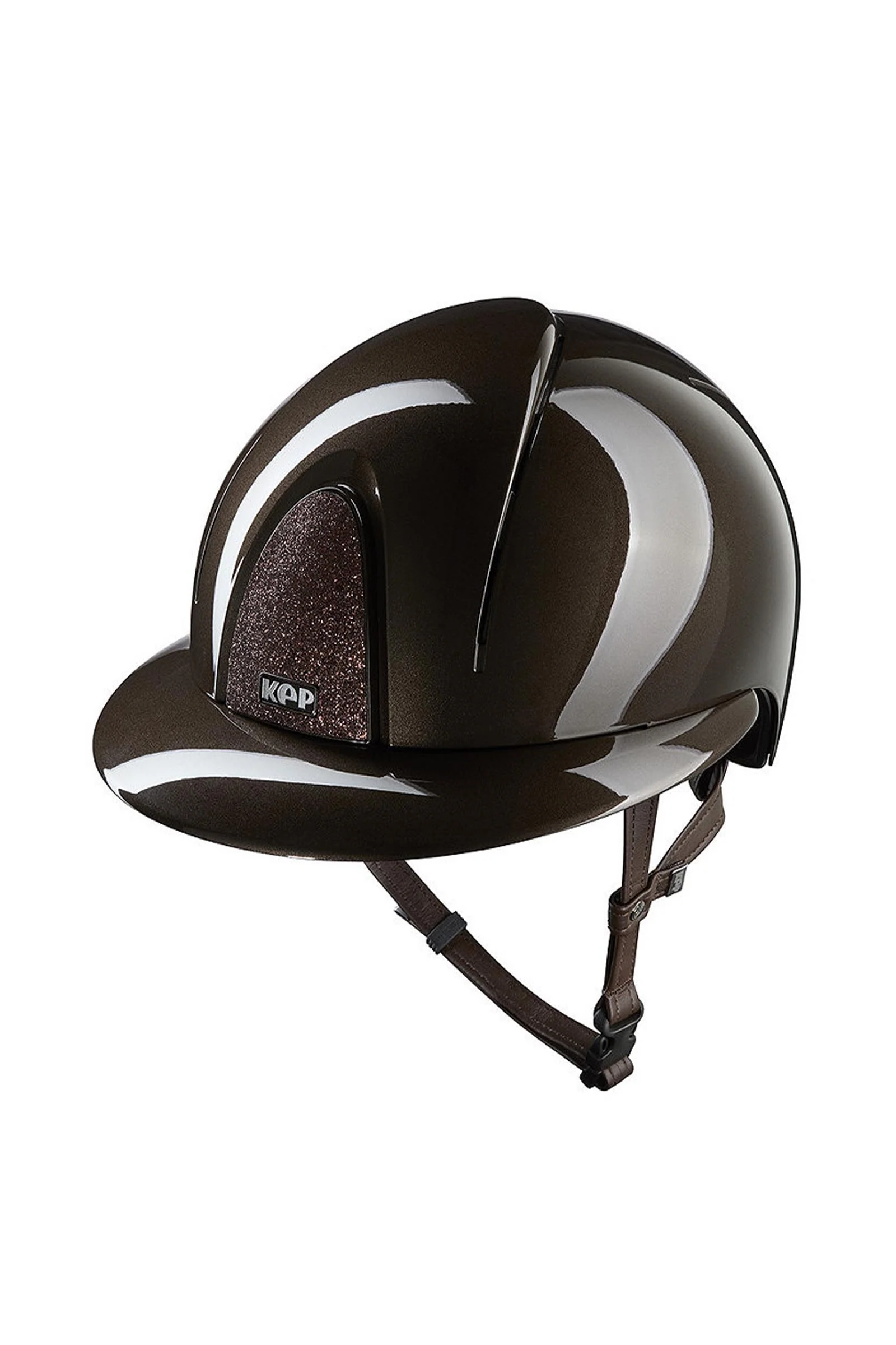 KEP NOVA ABS Metal Polish/Star Polo Riding Helmet Brown 059-x-062