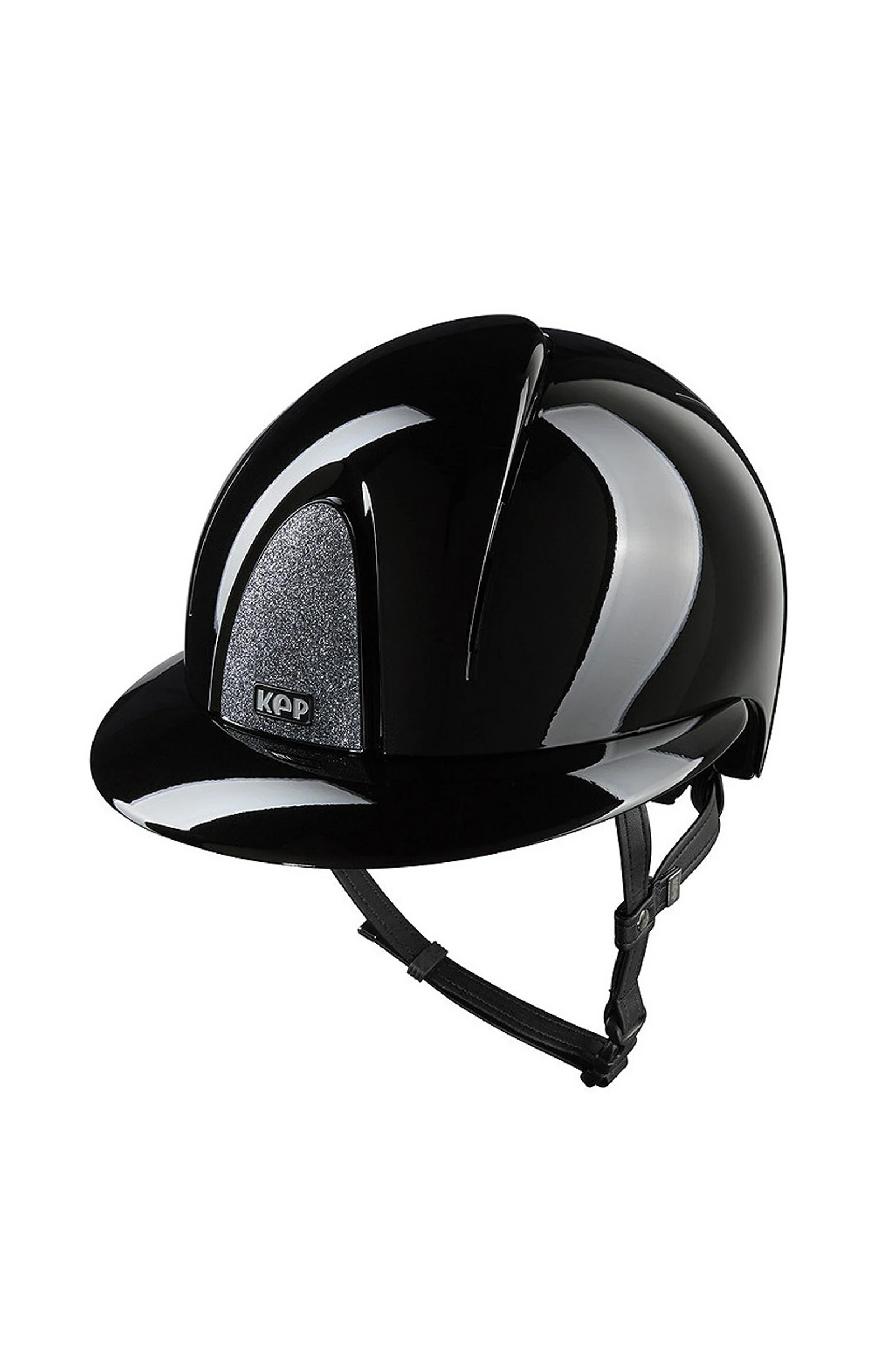 KEP NOVA ABS Metal Polish/Star/Silver Polo Riding Helmet Black 051-x-058