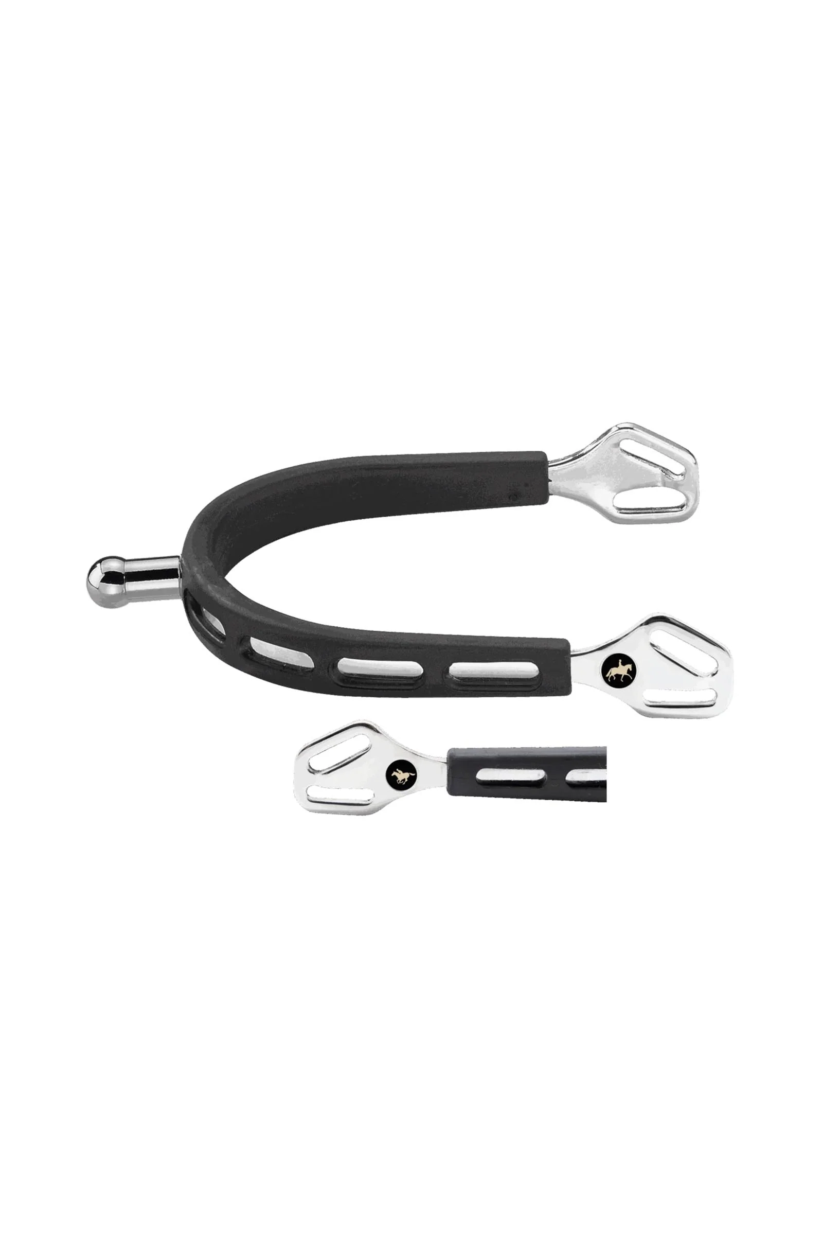 Klimke Collection Spurs Ultra Fit Extra Grip, Stainless St. 20mm Ball Neck Black 20