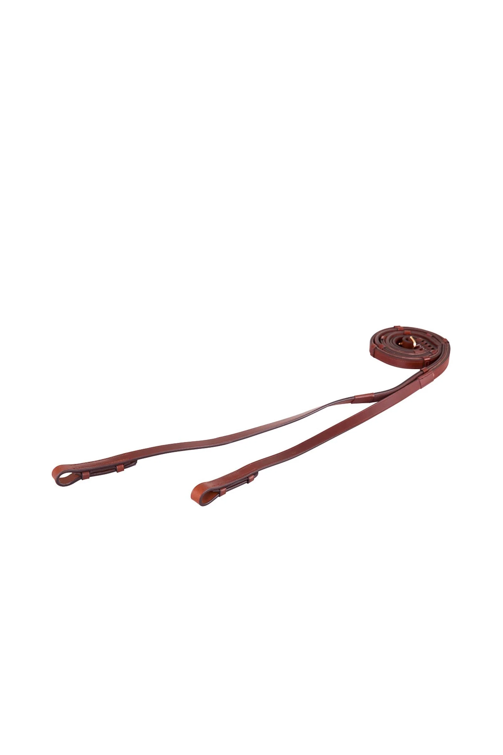 Leather Grip Reins, 16 mm Tobacco/Gold F