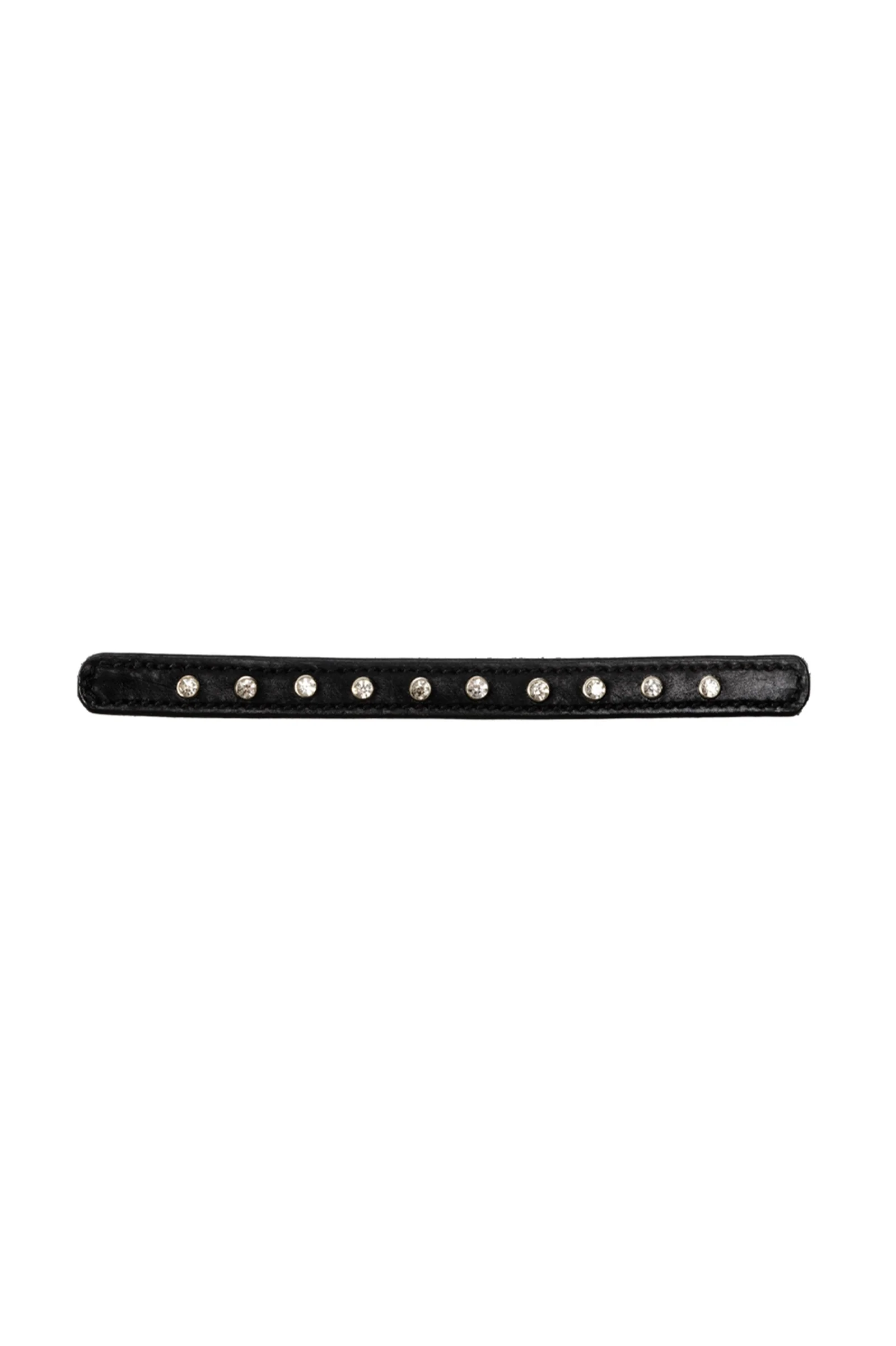 Leyla Deco-Patch for Breastplate, with lacquer and white stones Black/White One Size