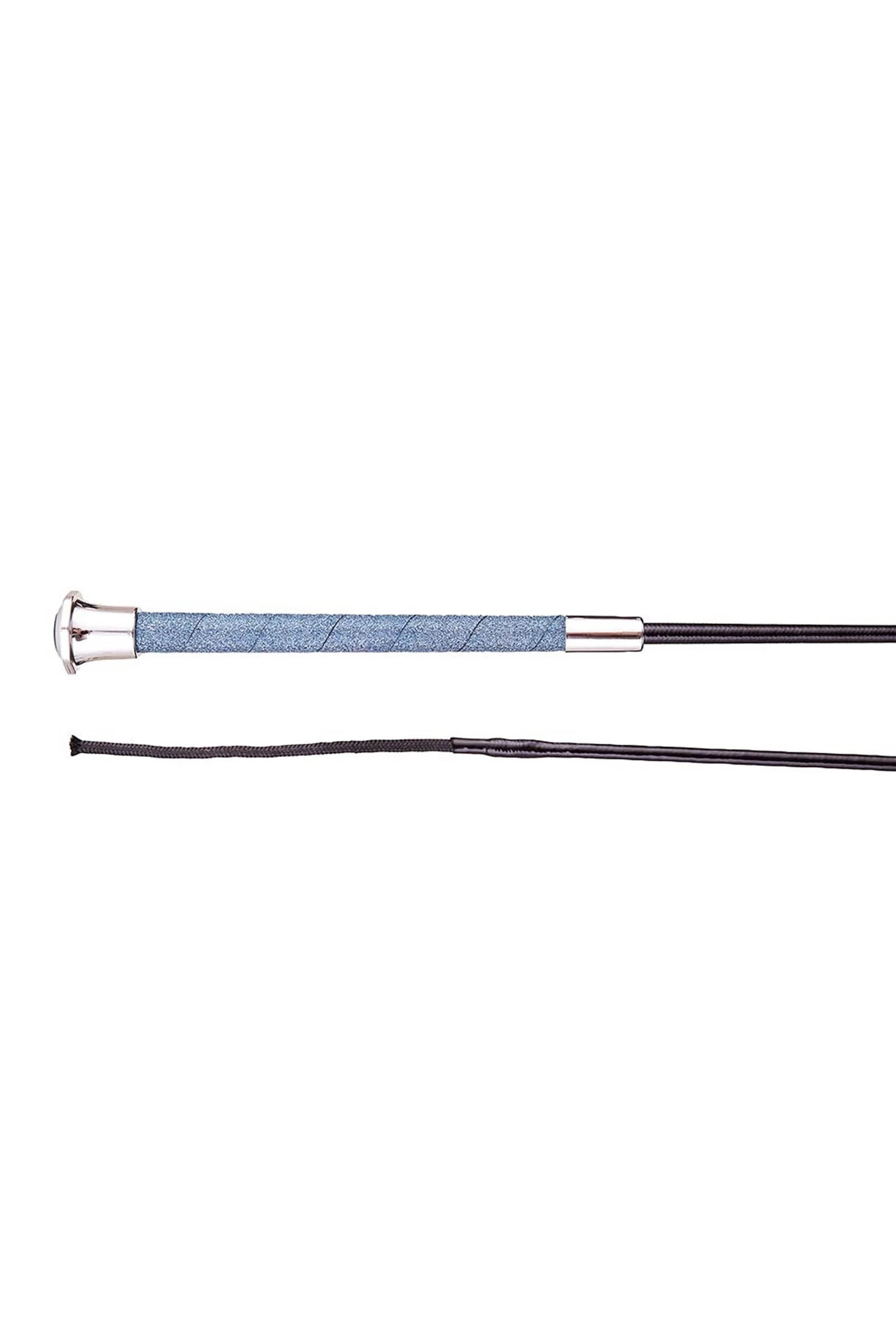 Libra Dressage Whip With Fashion Handle Sapphire/Silver 110 cm