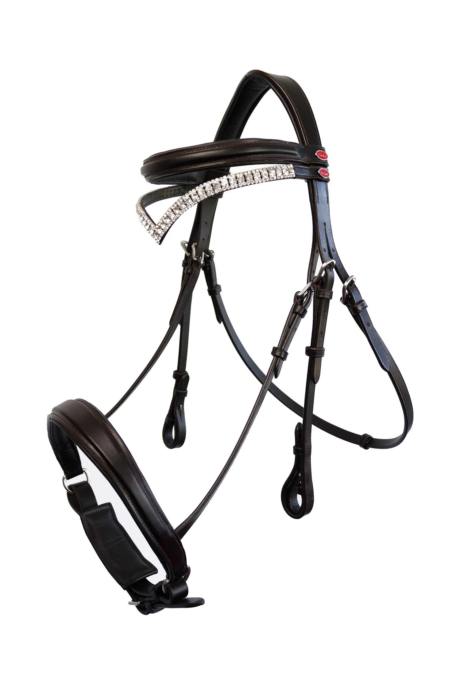 Lynton Snaffle Bridle with Spare Browband Dark Brown F