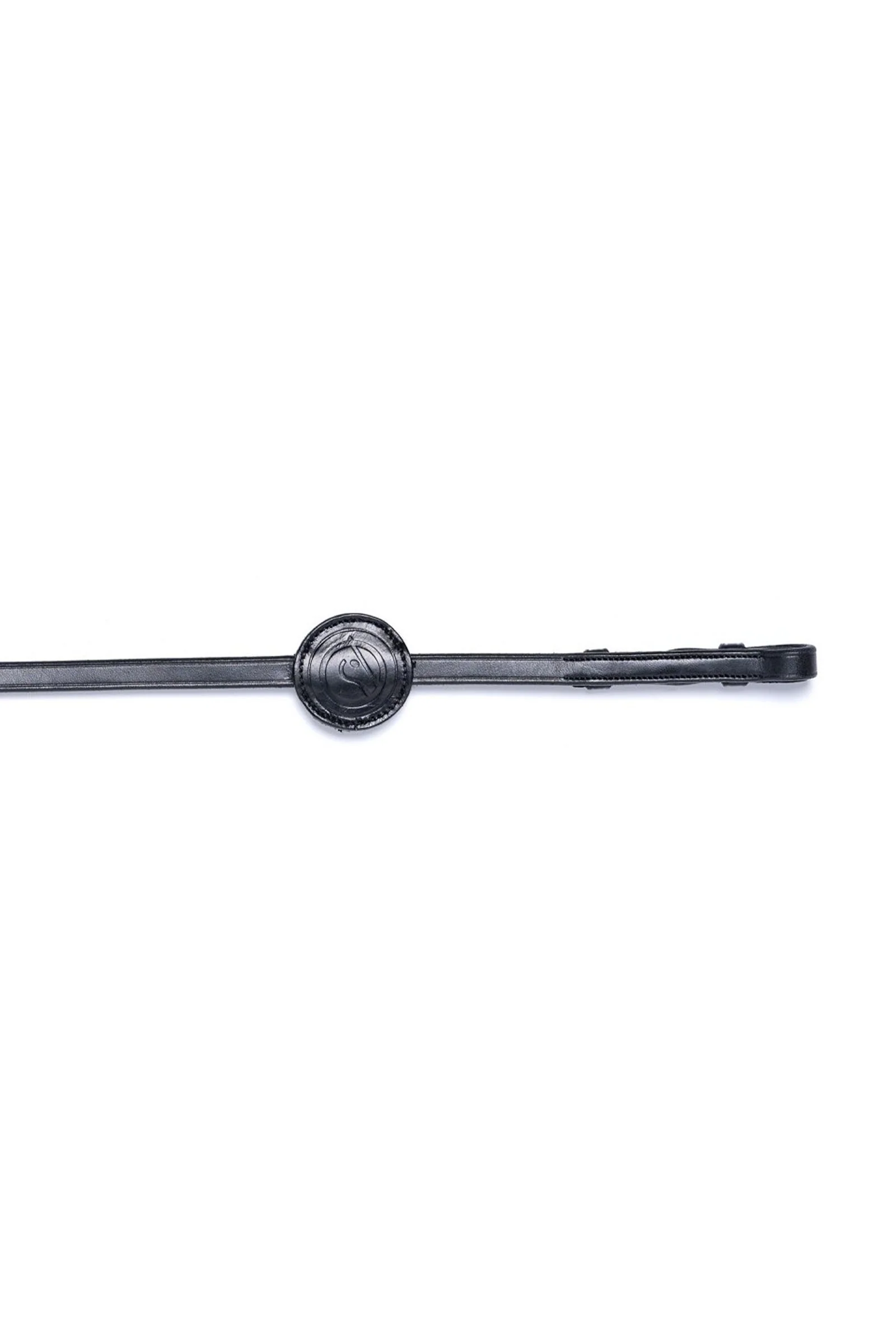 Maastricht 1/2inch Rubber Reins With 7 Stops Black/Silver C