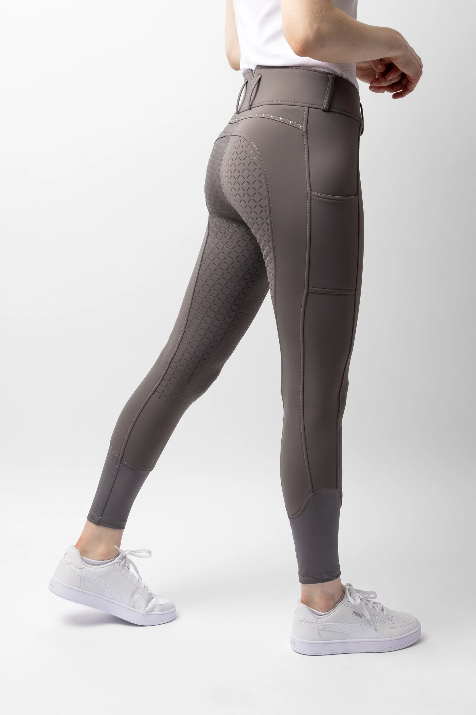 Macy Thermo Fullgrip Breeches Pewter grey 14